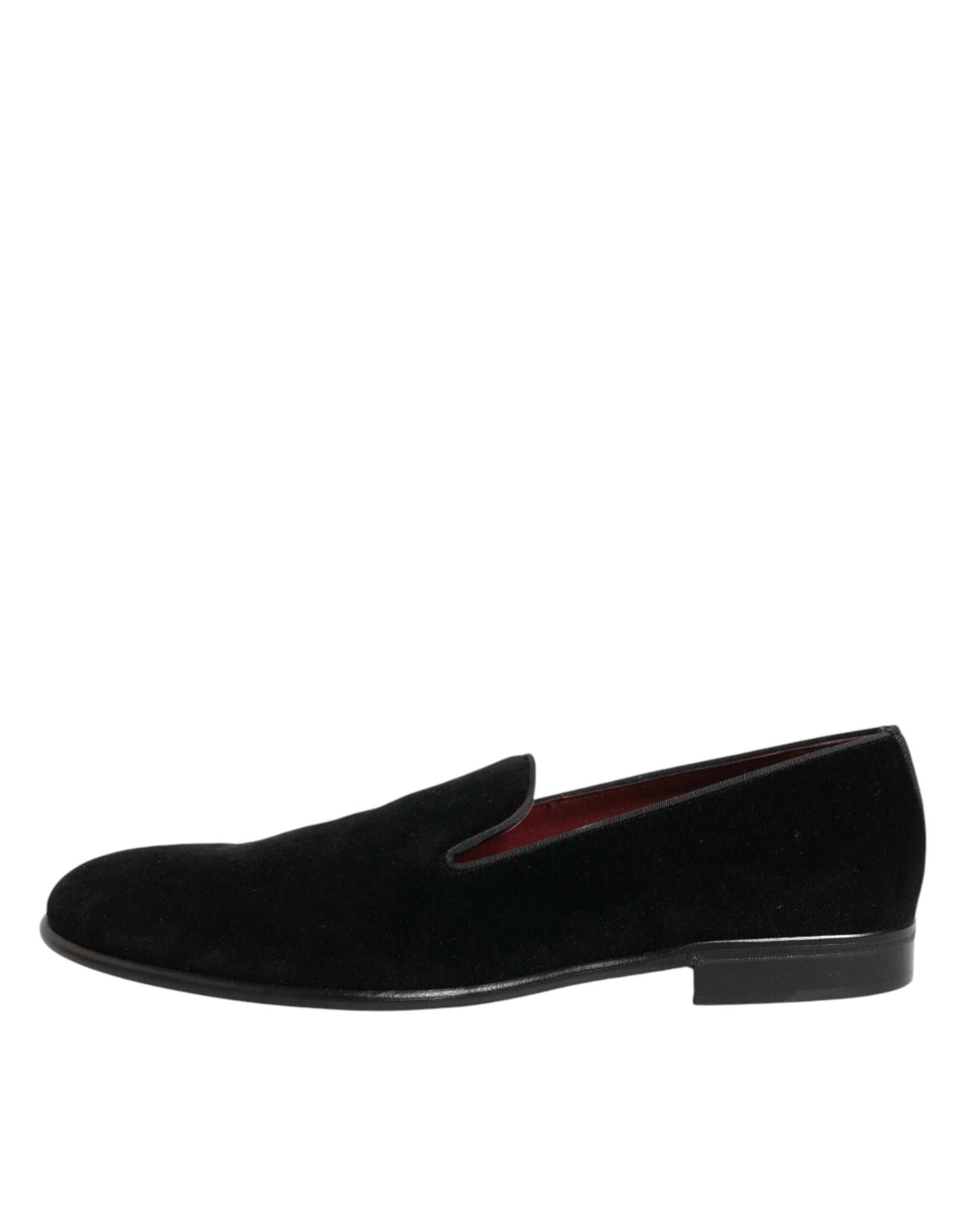 Dolce & Gabbana Black Leather Suede Slip On Loafer Dress Shoes | Regal Royce