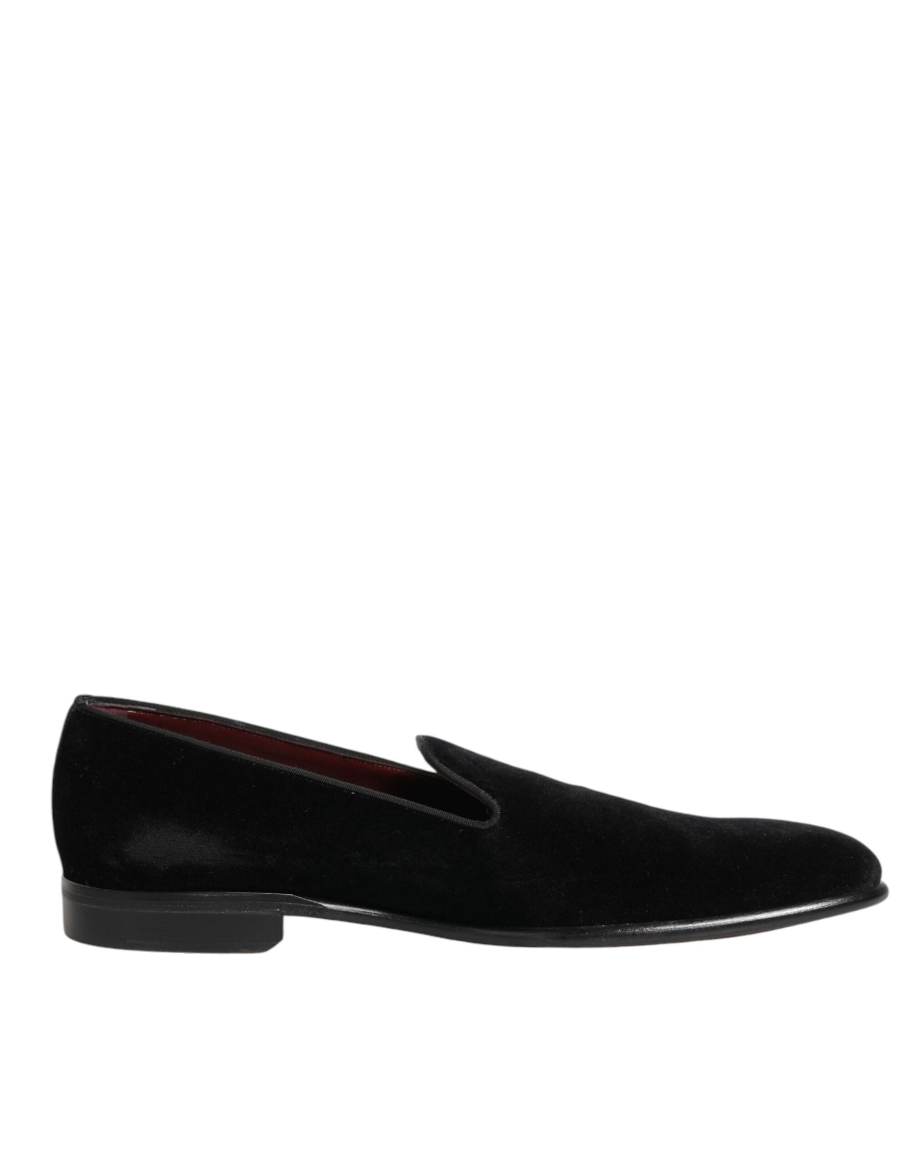 Dolce & Gabbana Black Leather Suede Slip On Loafer Dress Shoes | Regal Royce