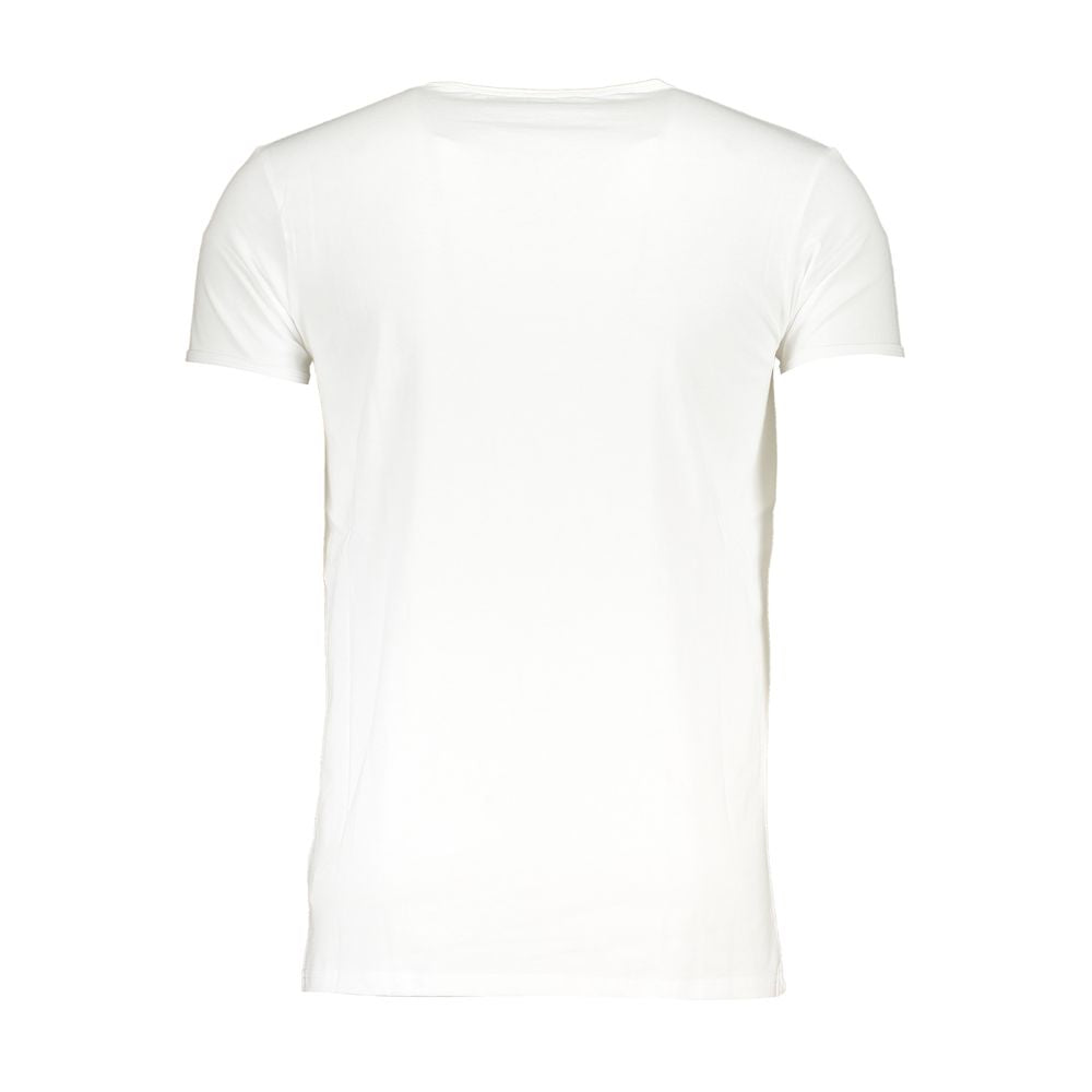 Cavalli Class Bianco Cotton Men T-Shirt | Regal Royce