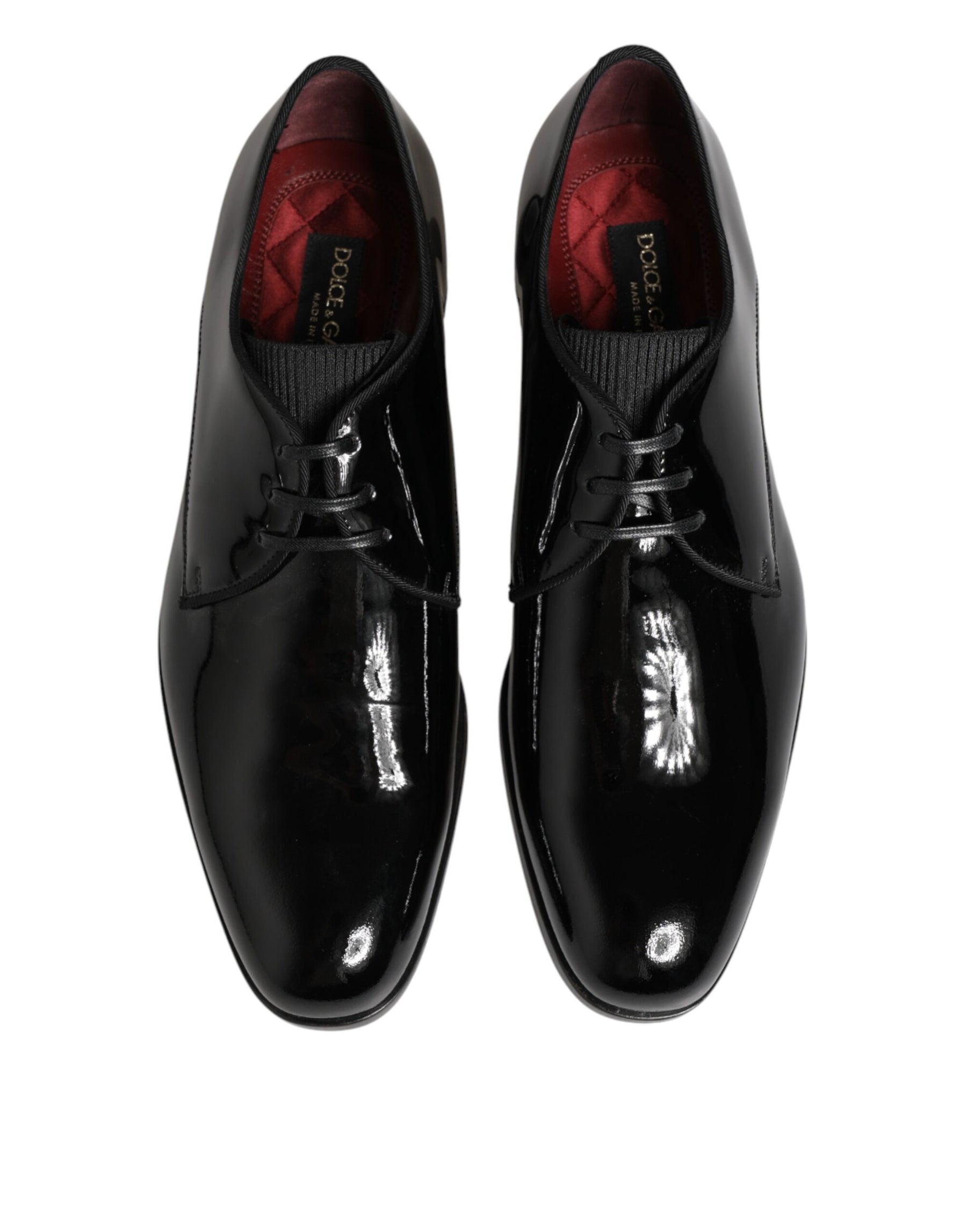 Dolce & Gabbana Black Calfskin Leather Derby Dress Shoes | Regal Royce