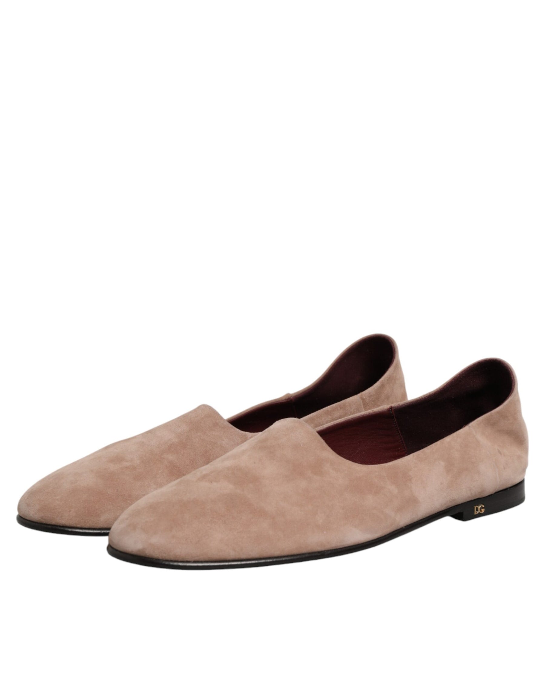 Dolce & Gabbana Beige Leather Suede Slip On Loafers Dress Shoes | Regal Royce