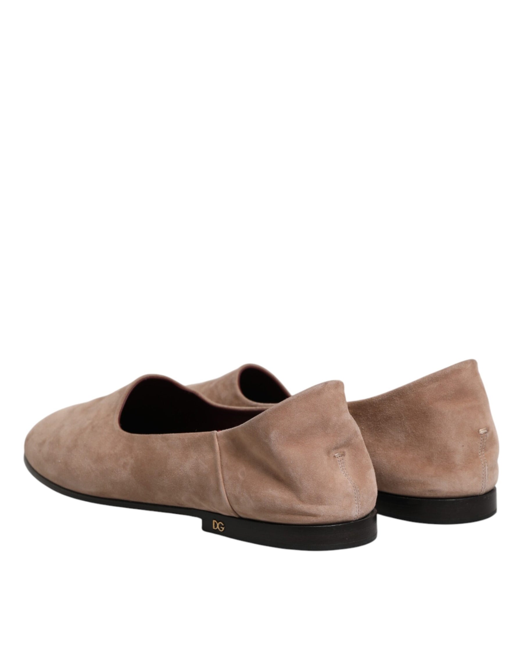 Dolce & Gabbana Beige Leather Suede Slip On Loafers Dress Shoes | Regal Royce