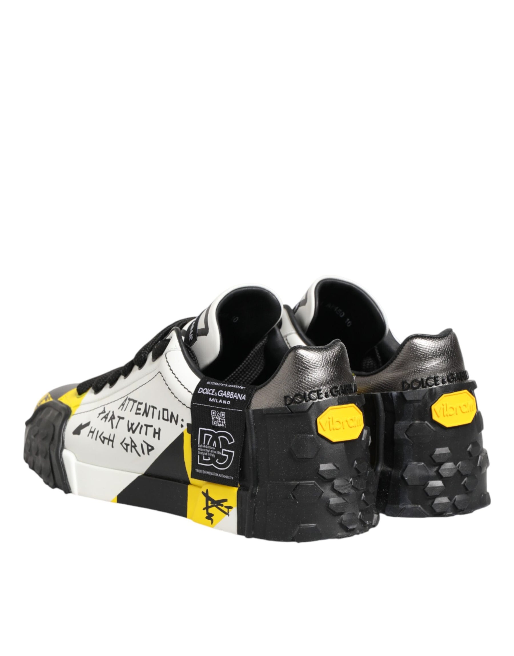 Dolce & Gabbana Multicolor Leather Graffiti Low Top Sneakers Shoes | Regal Royce