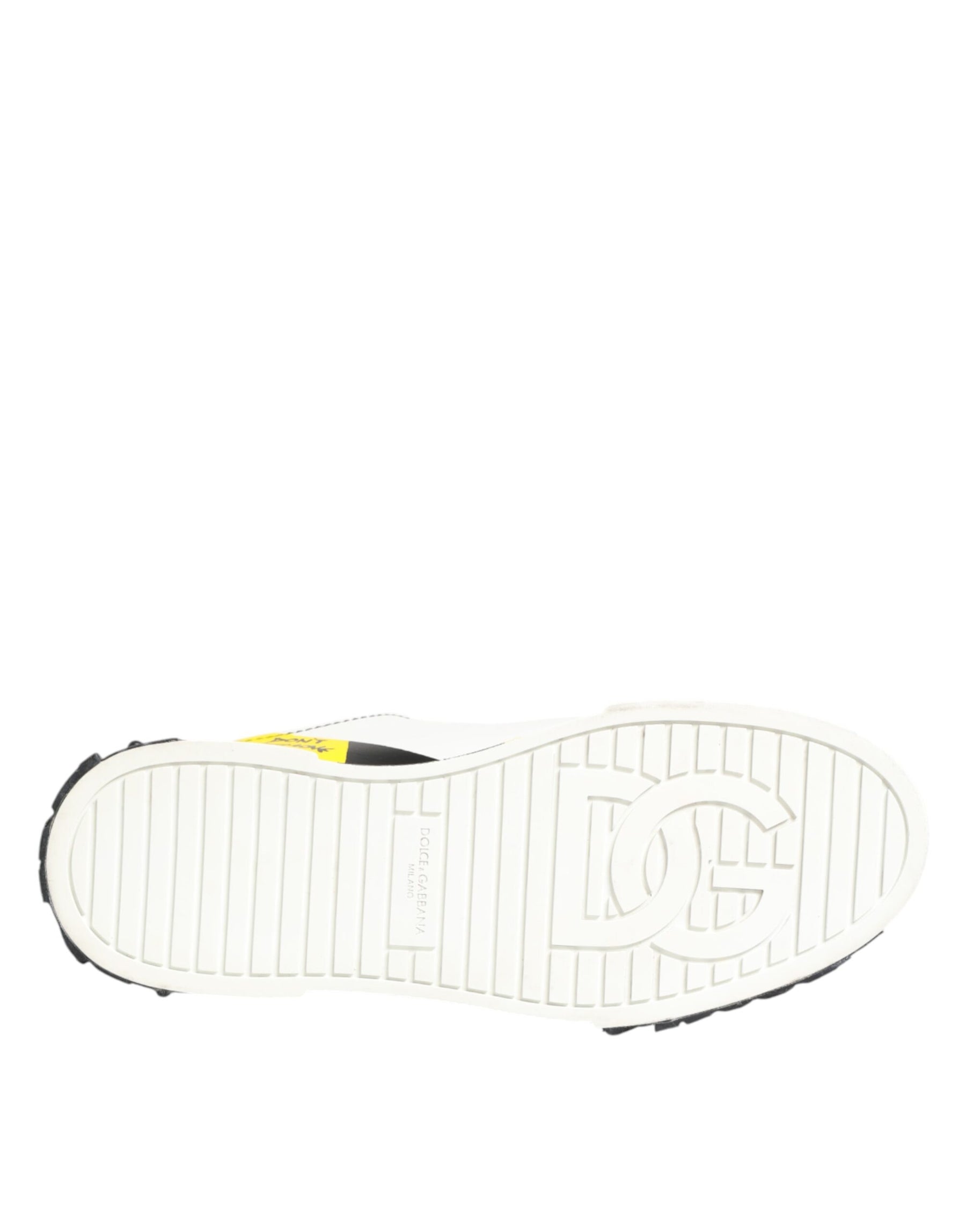 Dolce & Gabbana Multicolor Leather Graffiti Low Top Sneakers Shoes | Regal Royce