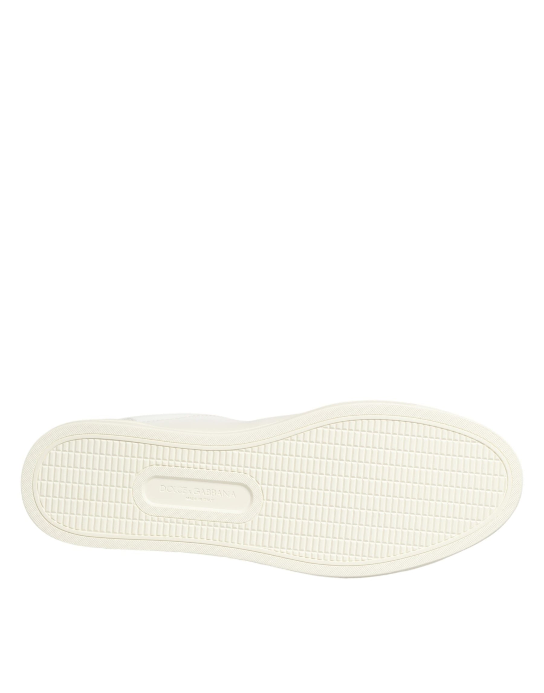 Dolce & Gabbana White Heart Embellished Sneakers Shoes | Regal Royce