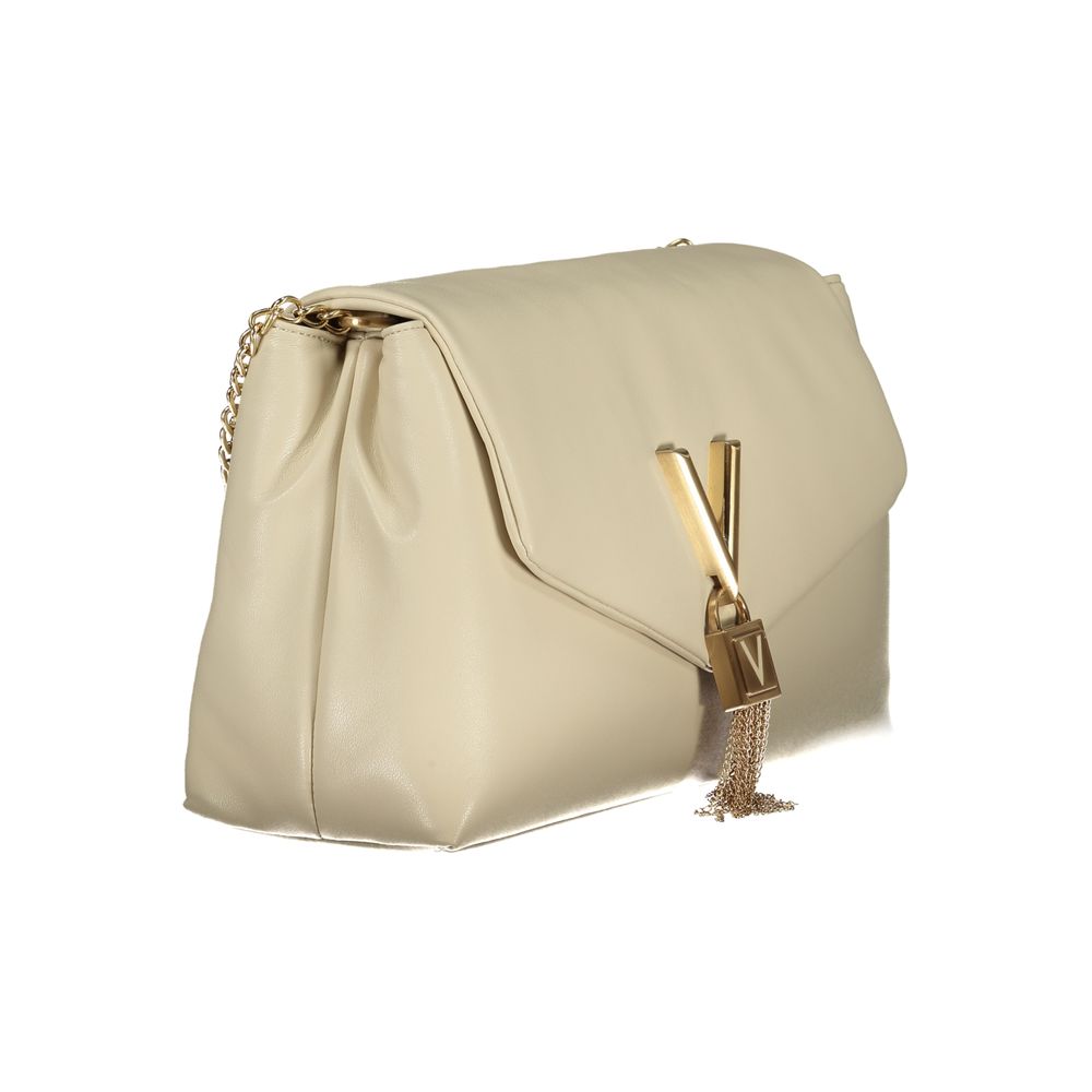 Mario Valentino Beige Polyurethane Women Handbag | Regal Royce