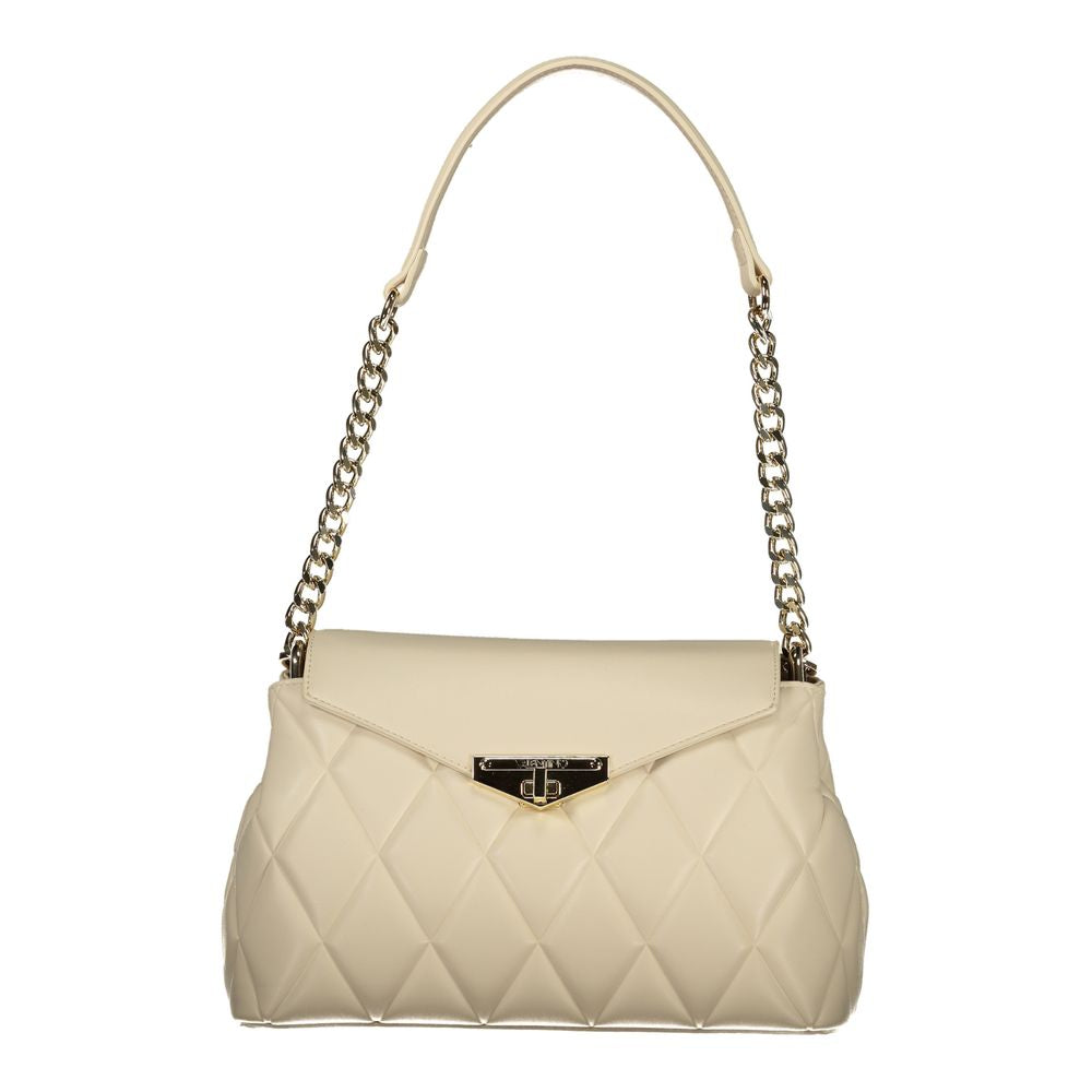 Mario Valentino Beige Polyurethane Women Shoulder Bag | Regal Royce