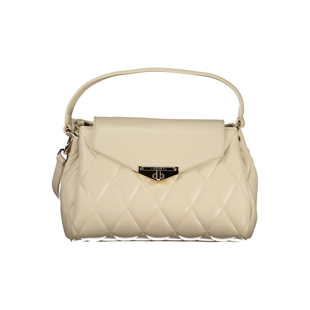 Mario Valentino Beige Polyurethane Women Handbag | Regal Royce