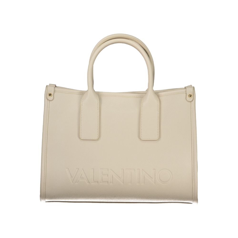 Mario Valentino Beige Polyurethane Women Handbag | Regal Royce