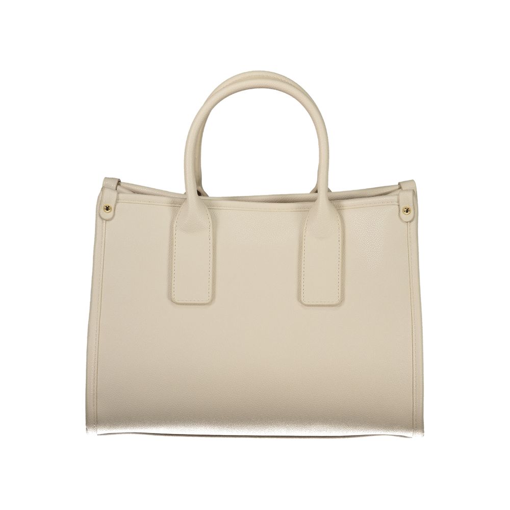 Mario Valentino Beige Polyurethane Women Handbag | Regal Royce