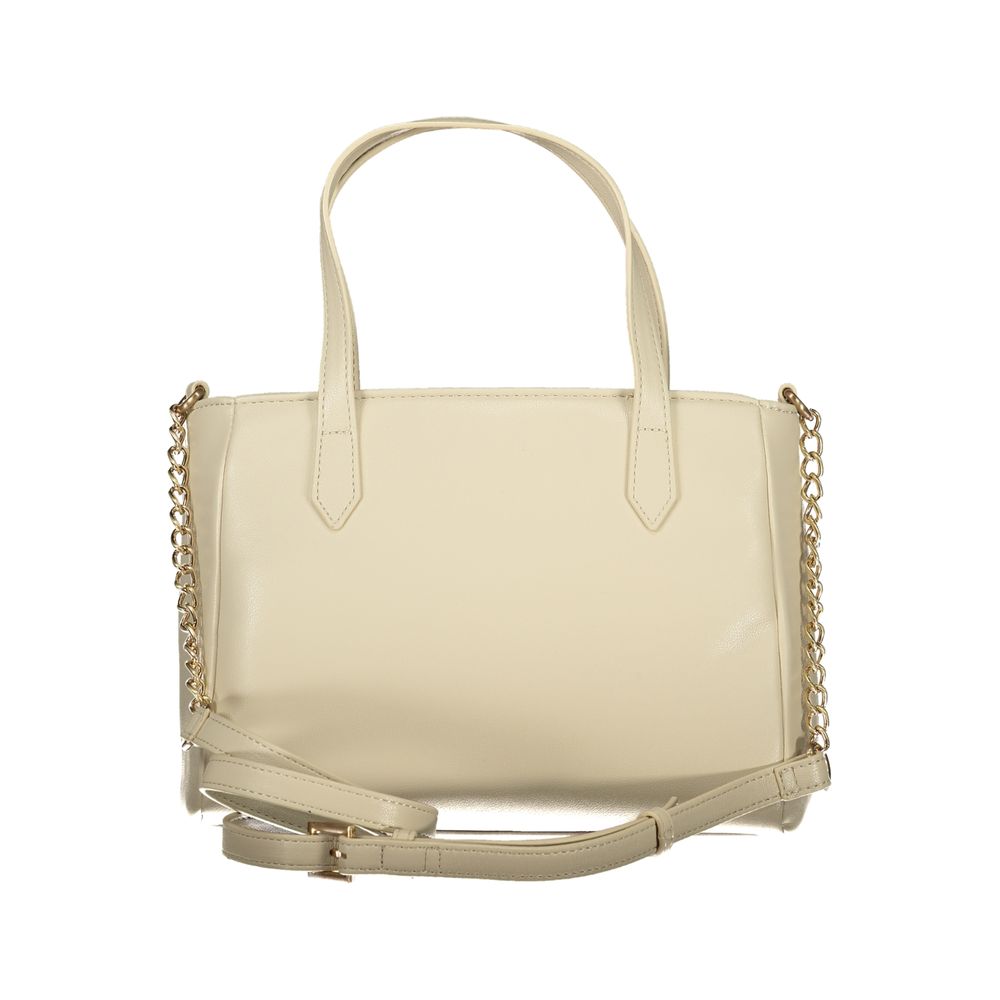 Mario Valentino Beige Polyurethane Women Handbag | Regal Royce