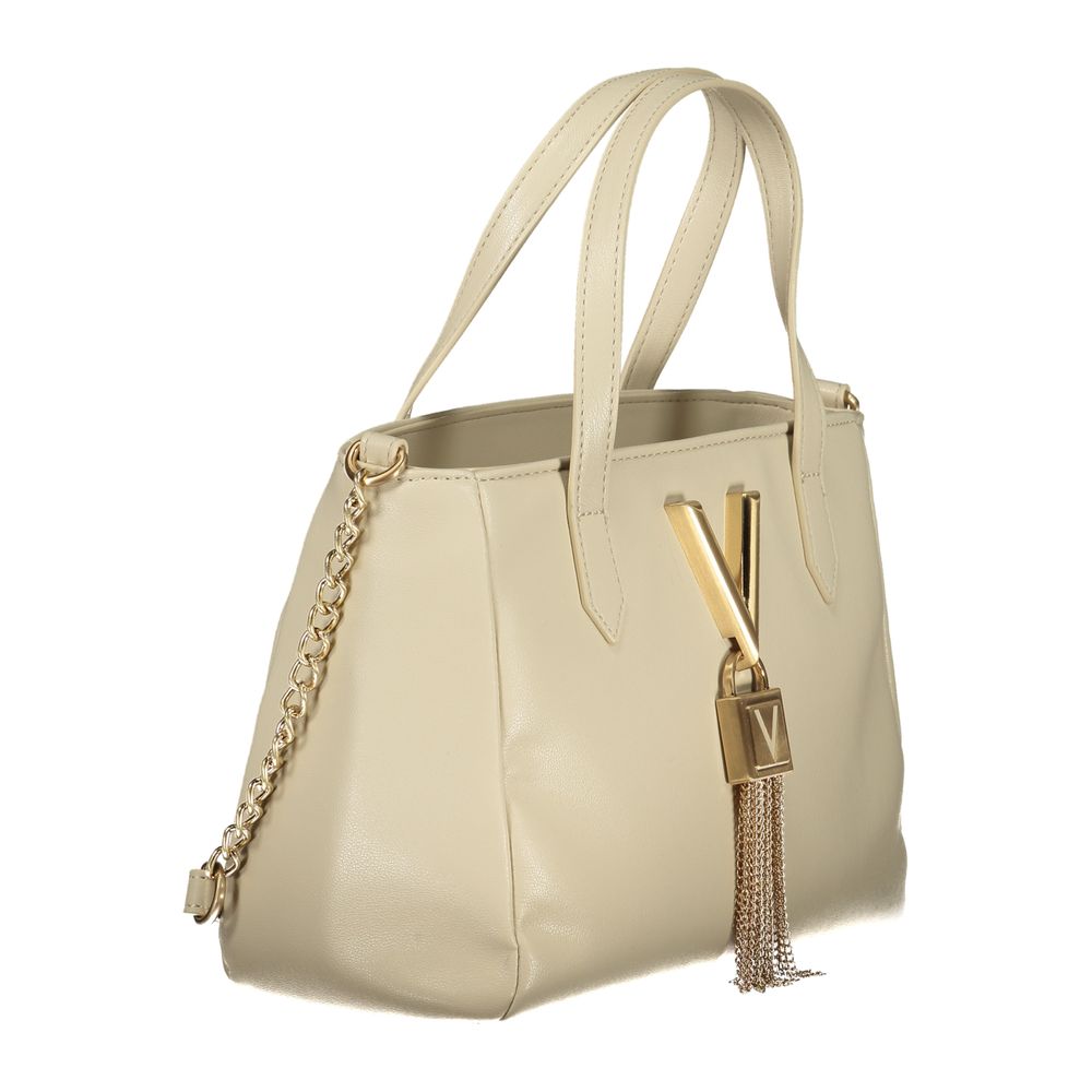 Mario Valentino Beige Polyurethane Women Handbag | Regal Royce