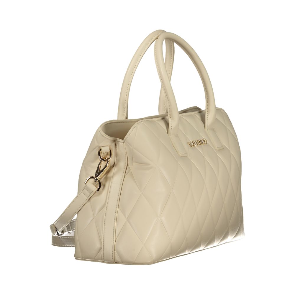 Mario Valentino Beige Polyurethane Women Handbag | Regal Royce