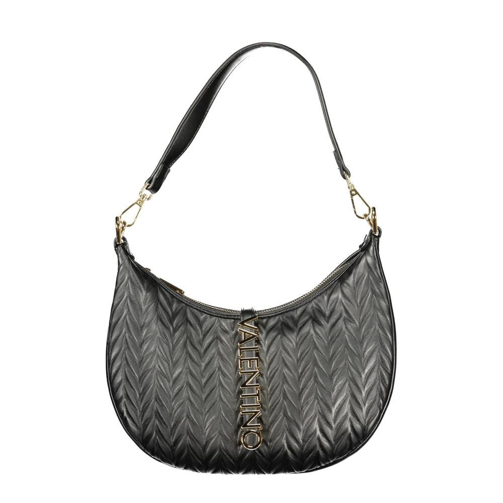 Mario Valentino Black Polyurethane Women Shoulder Bag | Regal Royce