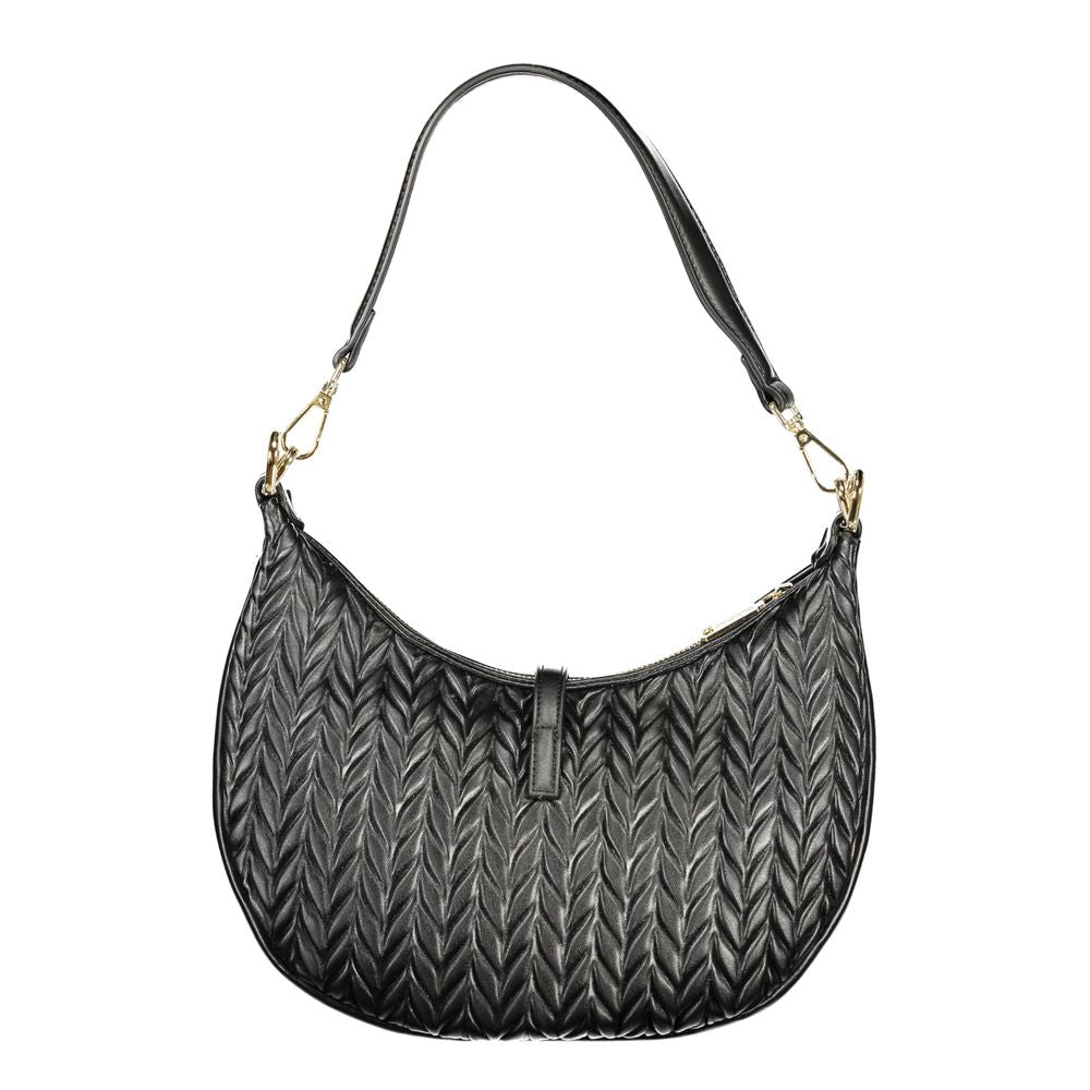 Mario Valentino Black Polyurethane Women Shoulder Bag | Regal Royce