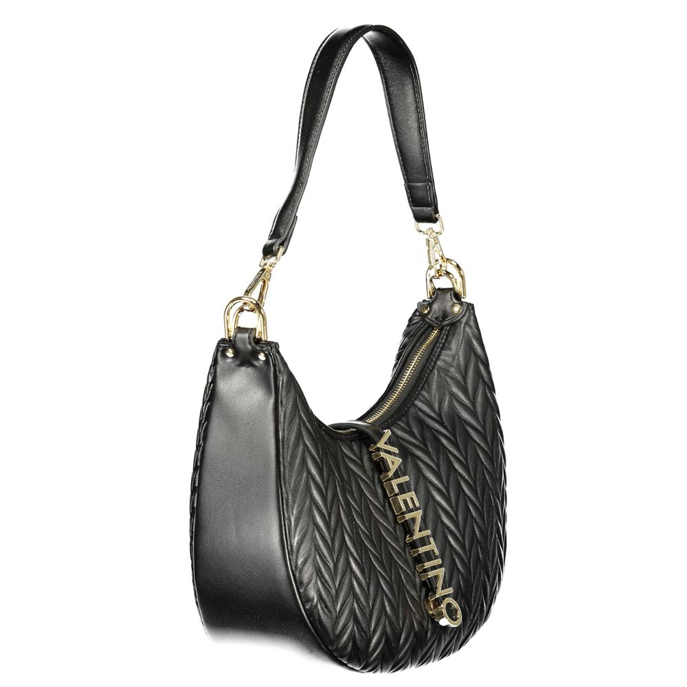 Mario Valentino Black Polyurethane Women Shoulder Bag | Regal Royce