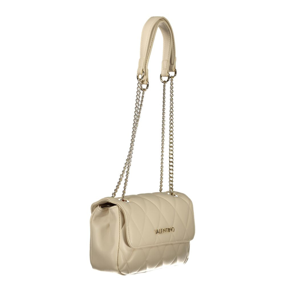 Mario Valentino Beige Polyurethane Women Handbag | Regal Royce