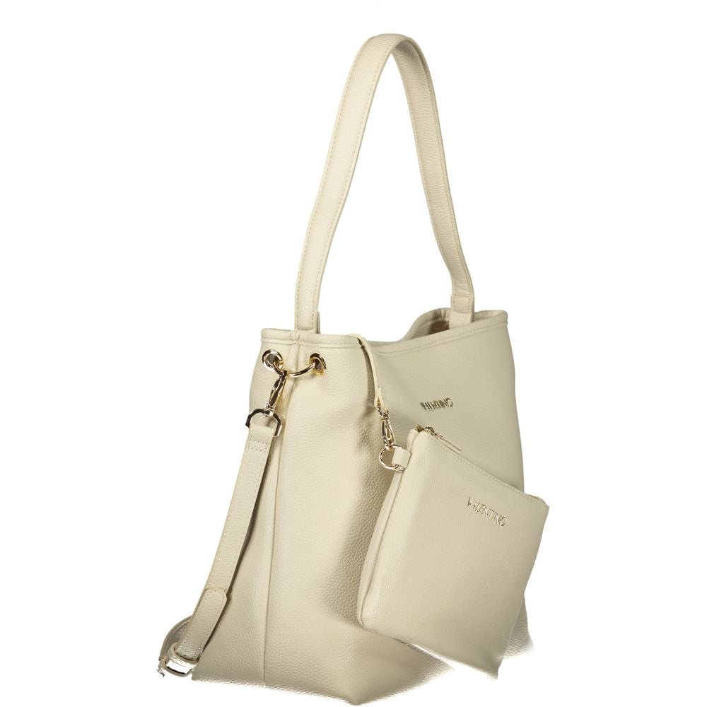 Mario Valentino Beige Polyurethane Women Shoulder Bag | Regal Royce