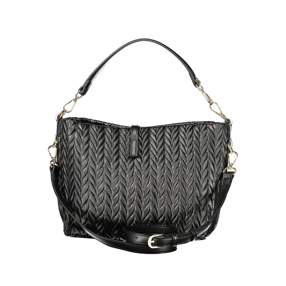 Mario Valentino Black Polyurethane Women's Shoulder Bag | Regal Royce
