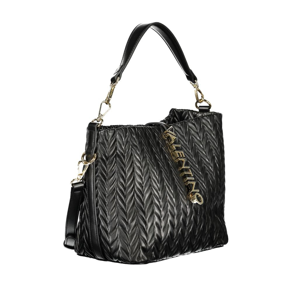 Mario Valentino Black Polyurethane Women's Shoulder Bag | Regal Royce