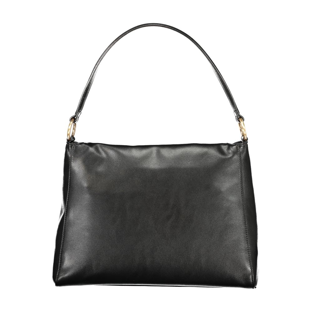 Mario Valentino Black Polyurethane Women Shoulder Bag | Regal Royce