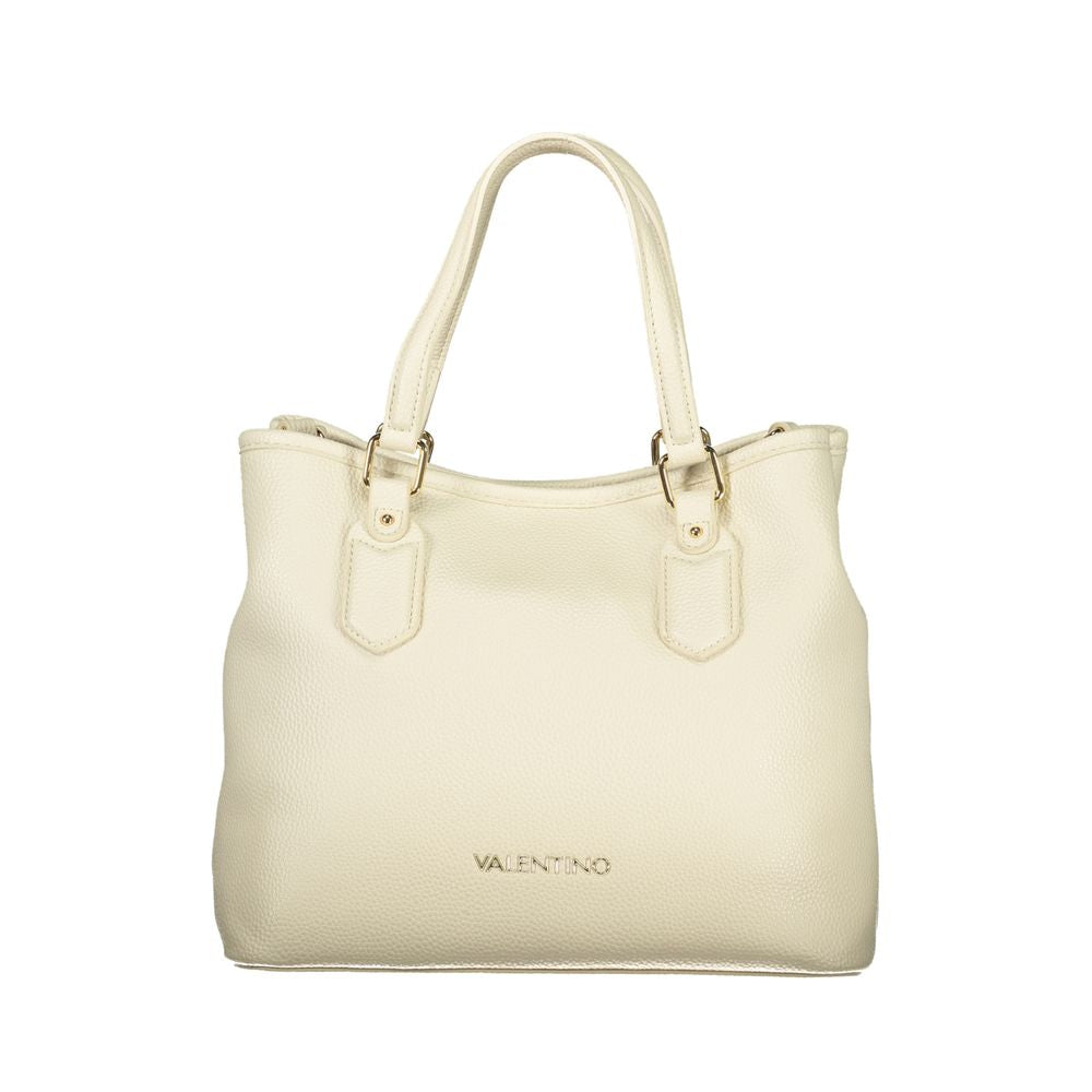 Mario Valentino Beige Polyurethane Women Handbag | Regal Royce