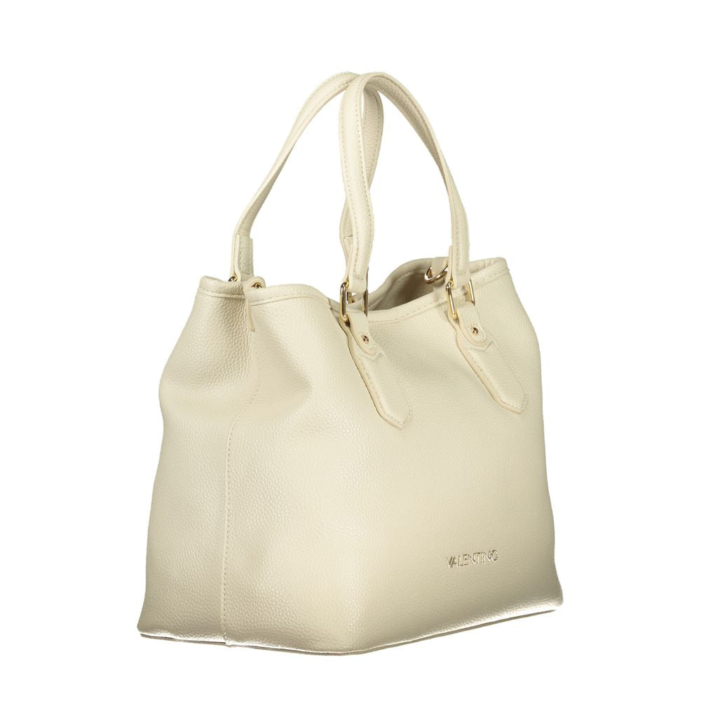 Mario Valentino Beige Polyurethane Women Handbag | Regal Royce