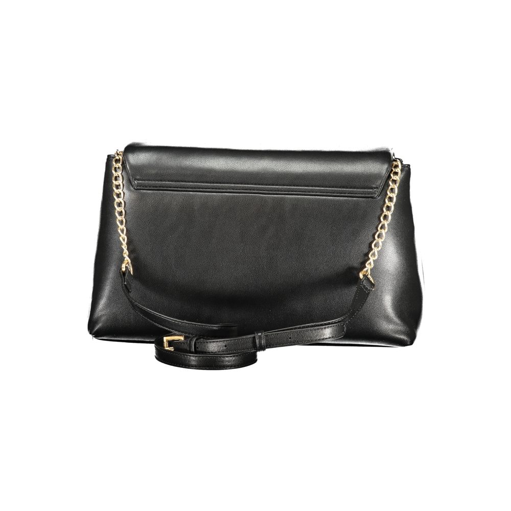 Mario Valentino Nero Poliuretano Women Shoulder Bag | Regal Royce