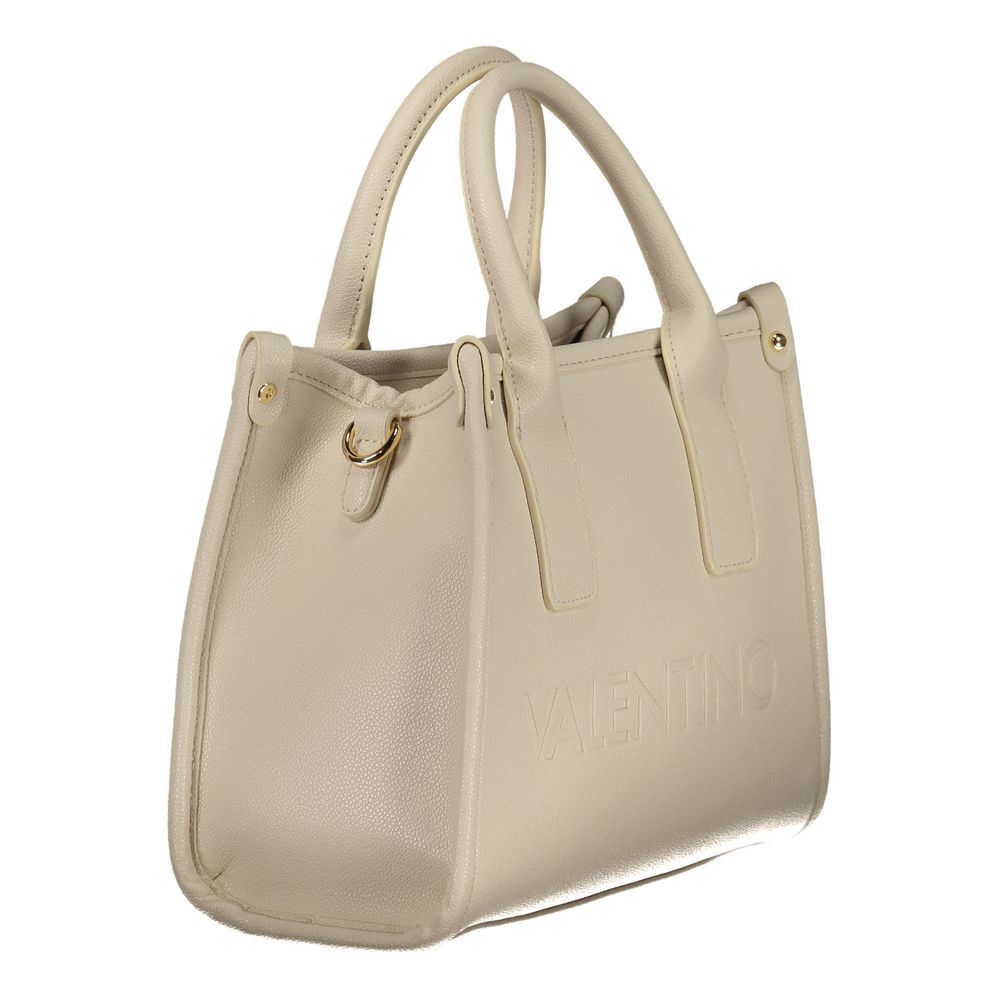 Mario Valentino Beige Polyurethane Women Handbag | Regal Royce