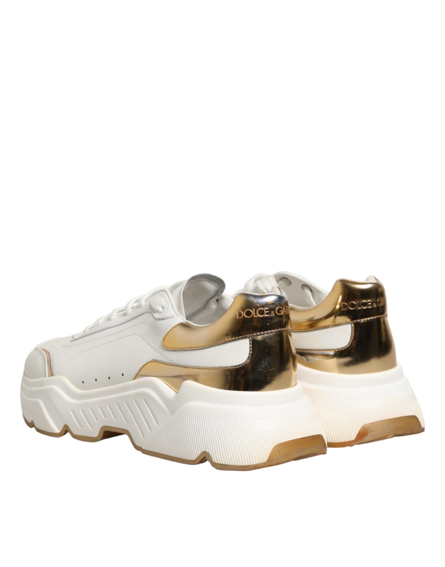 Dolce & Gabbana White Gold Daymaster Low Top Sneakers  Shoes | Regal Royce