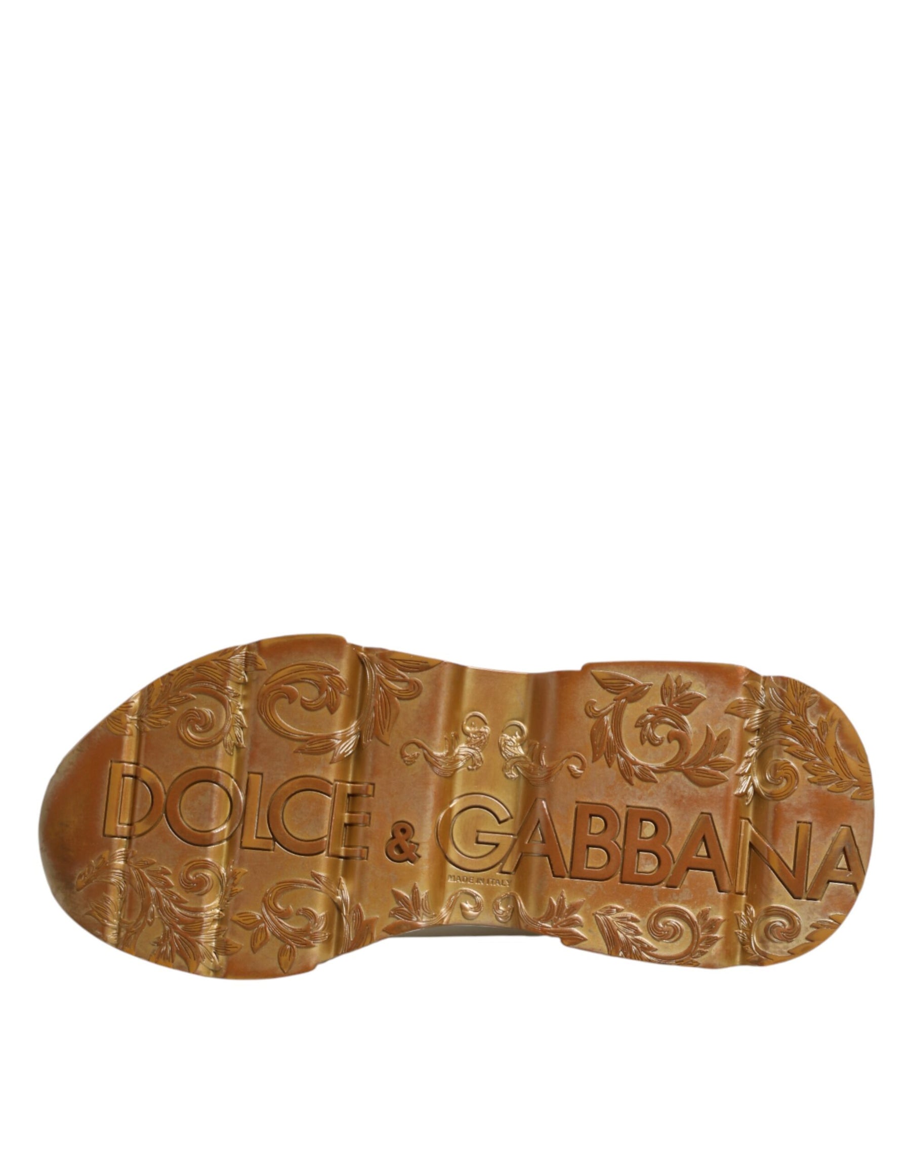 Dolce & Gabbana White Gold Daymaster Low Top Sneakers  Shoes | Regal Royce