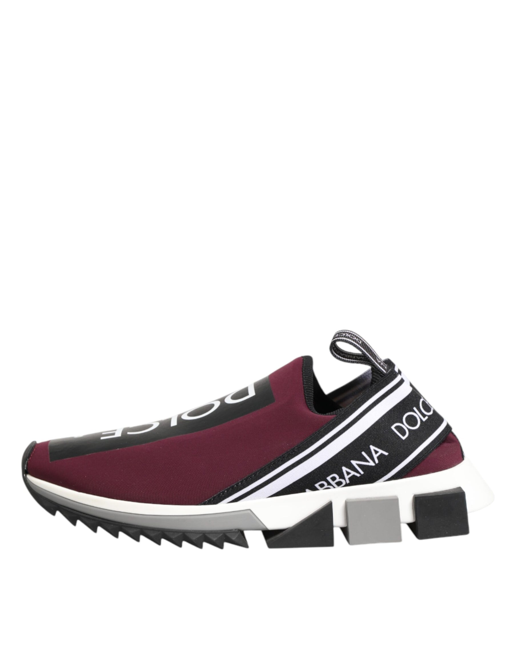 Dolce & Gabbana Maroon Slip On Sorrento Men Sneakers Shoes | Regal Royce