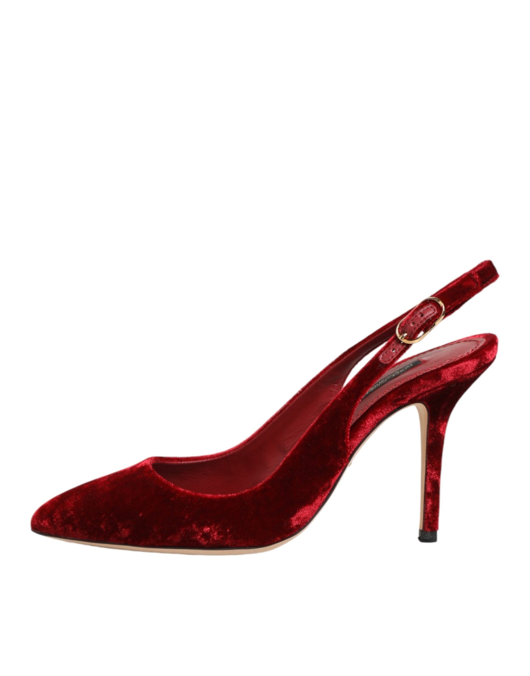 Dolce & Gabbana Red Suede High Heels Slingbacks Sandals Shoes | Regal Royce