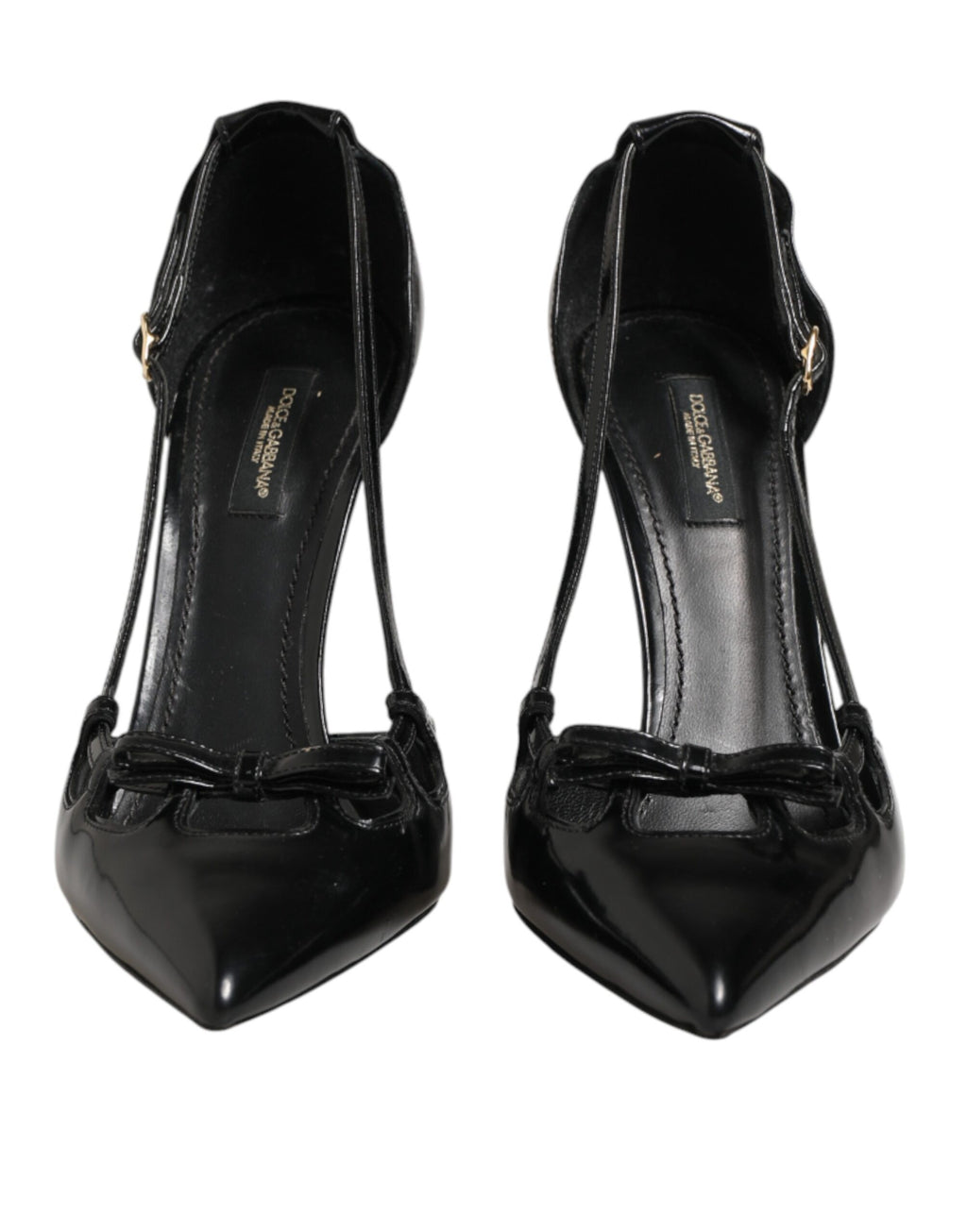 Dolce & Gabbana Black Patent Leather High Heels Pumps Shoes