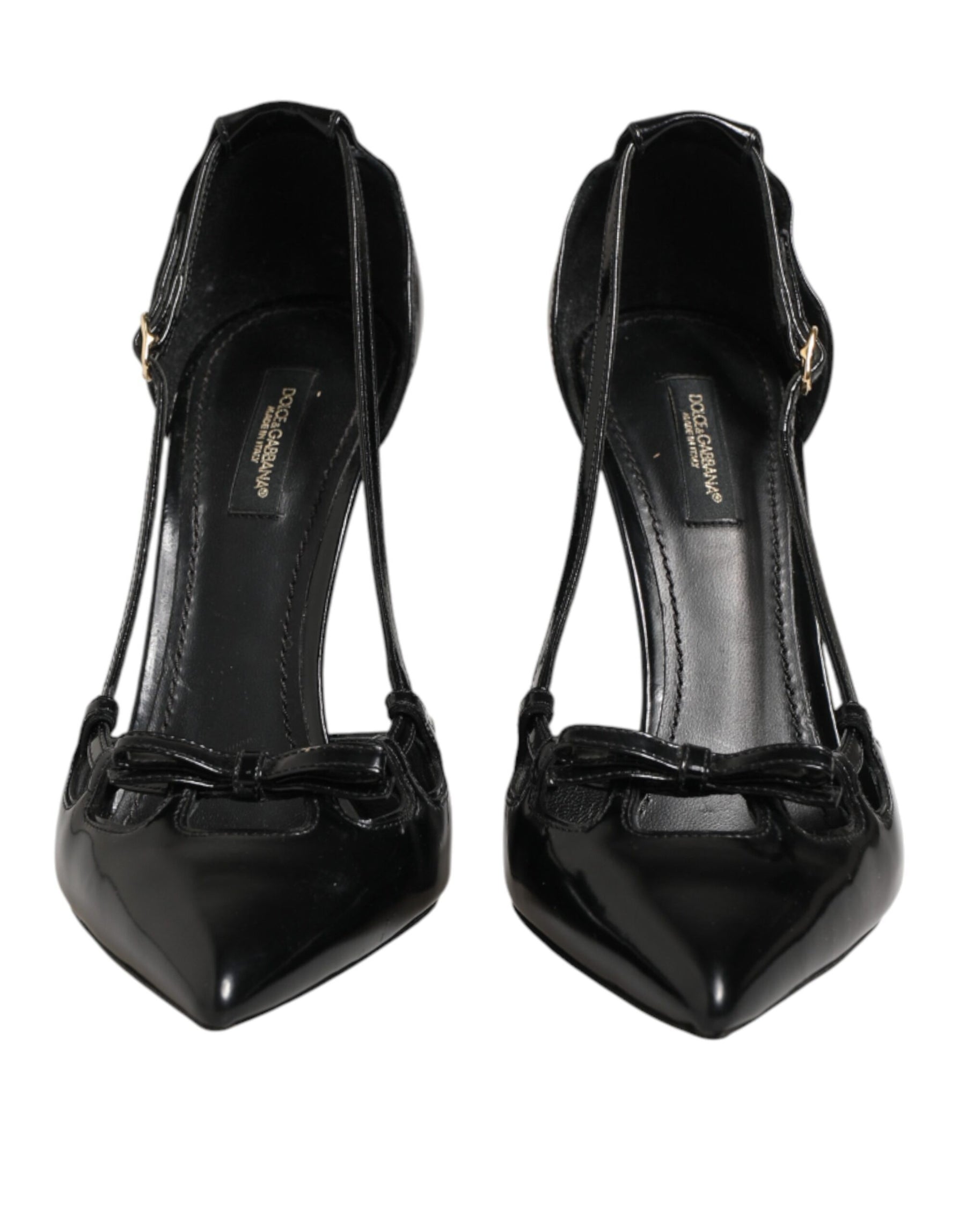 Dolce & Gabbana Black Patent Leather High Heels Pumps Shoes | Regal Royce