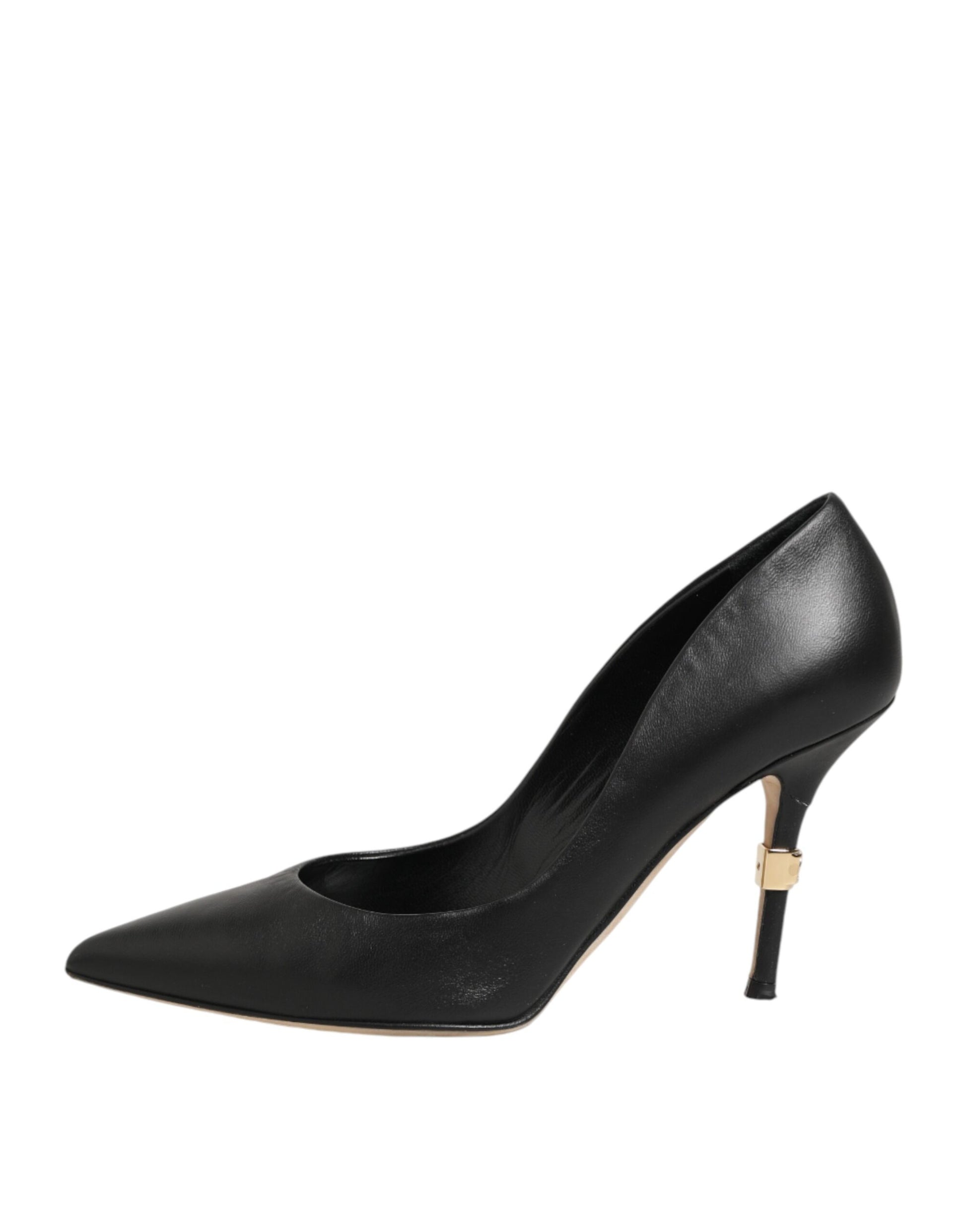 Dolce & Gabbana Black Patent Leather High Heels Pumps Shoes