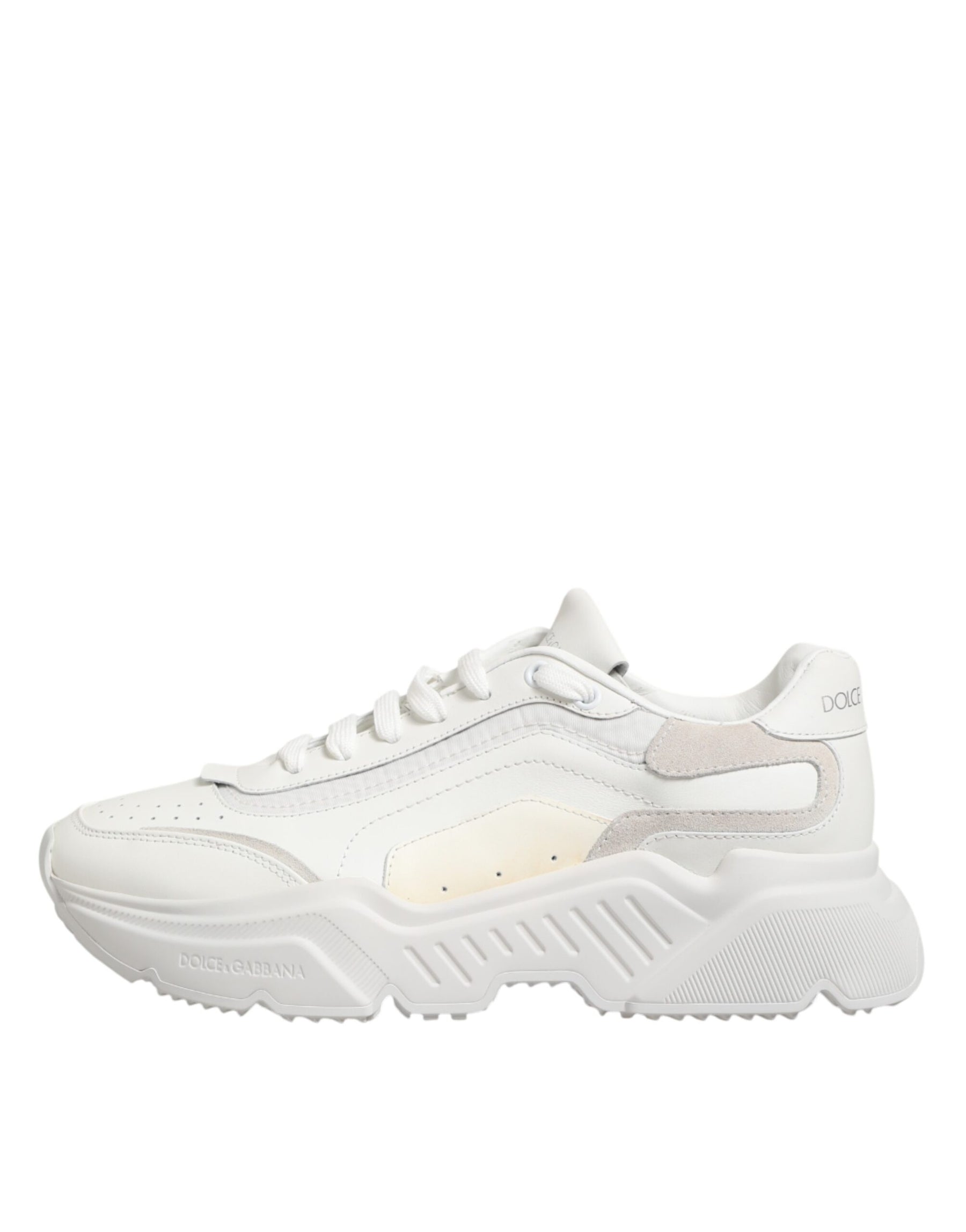 Dolce & Gabbana White Leather Daymaster Low Top Sneakers Shoes | Regal Royce