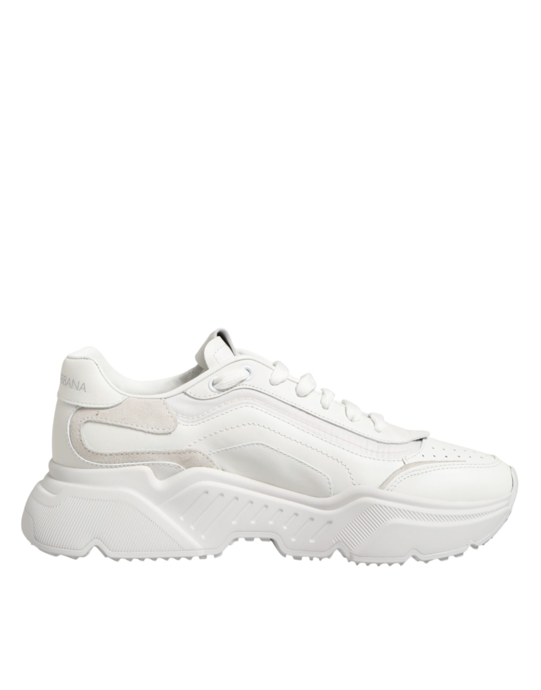 Dolce & Gabbana White Leather Daymaster Low Top Sneakers Shoes | Regal Royce