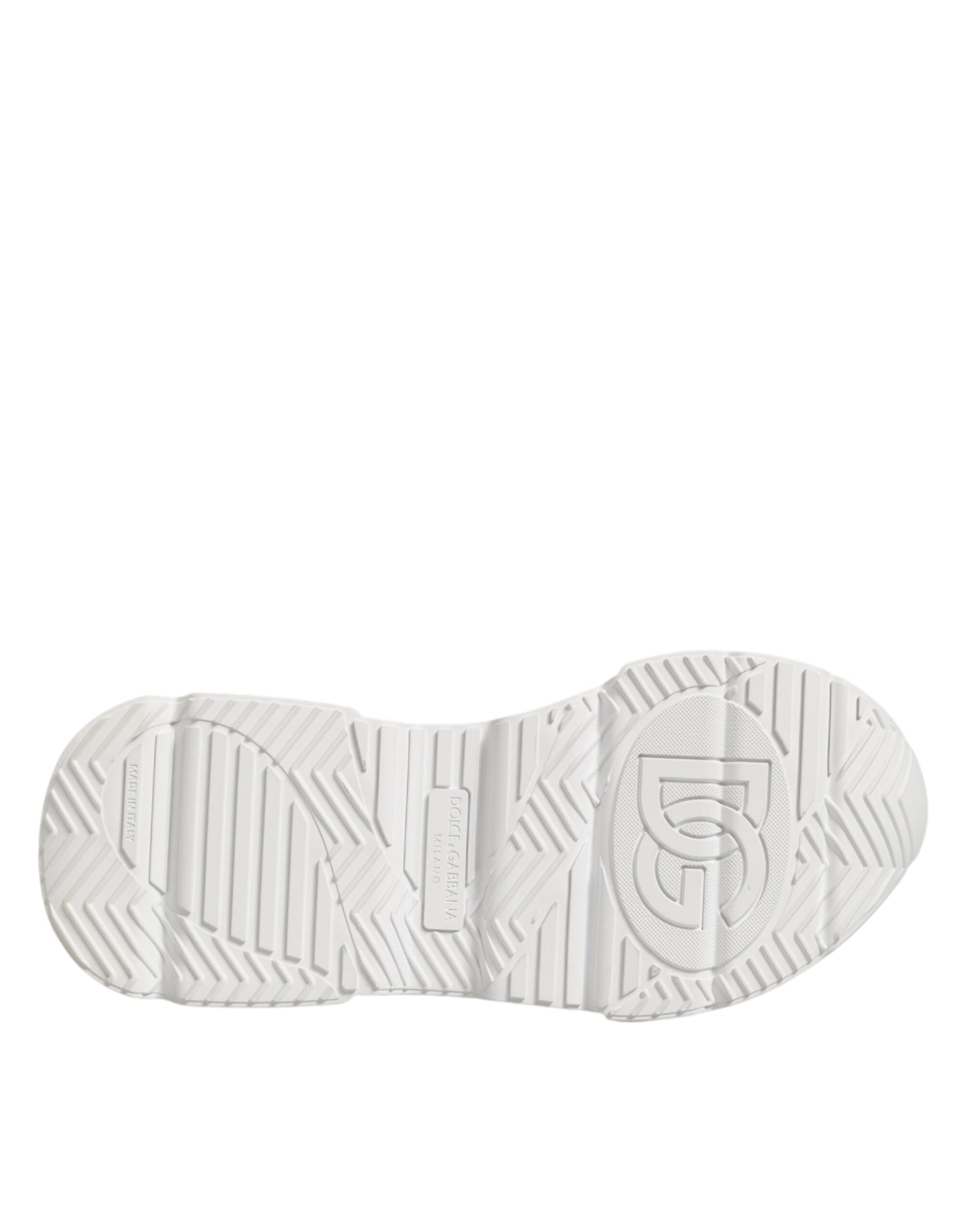 Dolce & Gabbana White Leather Daymaster Low Top Sneakers Shoes | Regal Royce