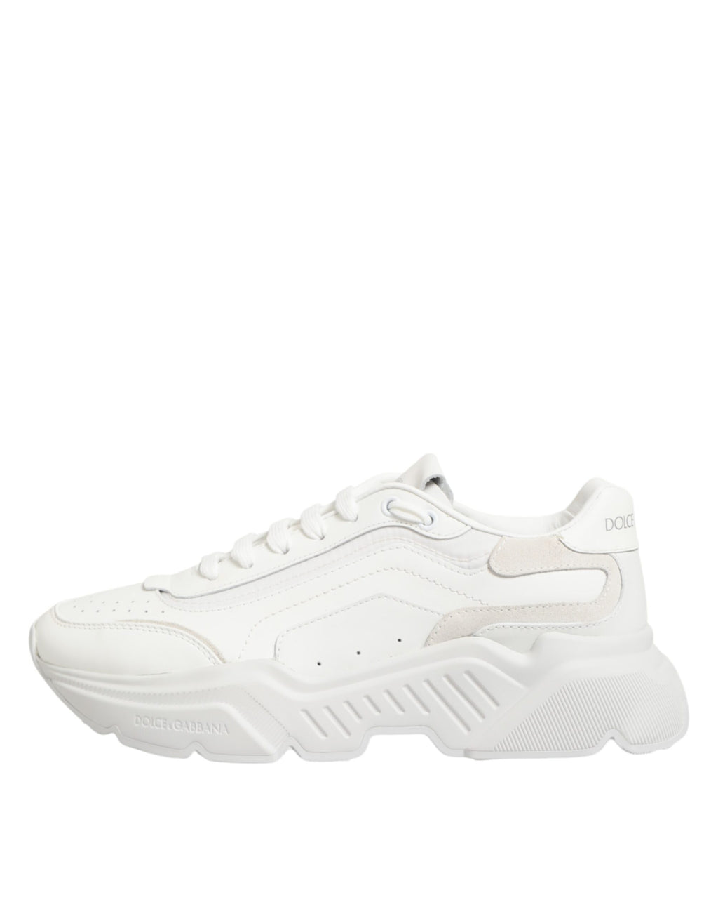 Dolce & Gabbana White Leather Daymaster Low Top Sneakers Shoes