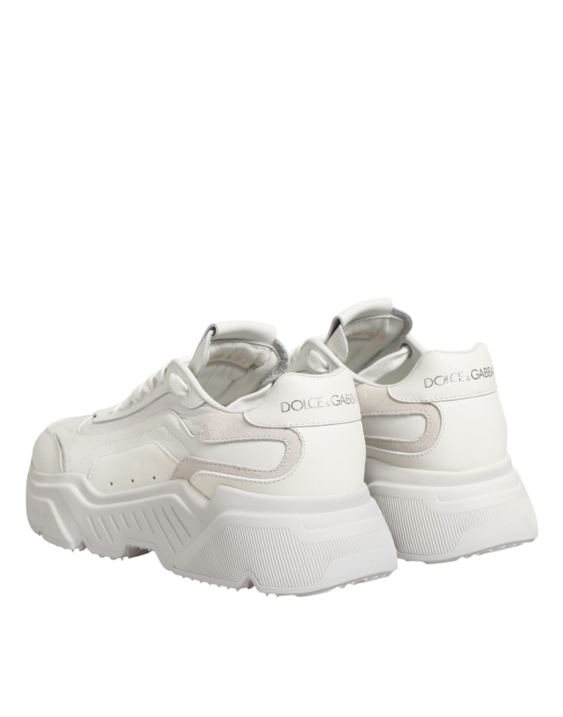 Dolce & Gabbana White Leather Daymaster Low Top Sneakers Shoes