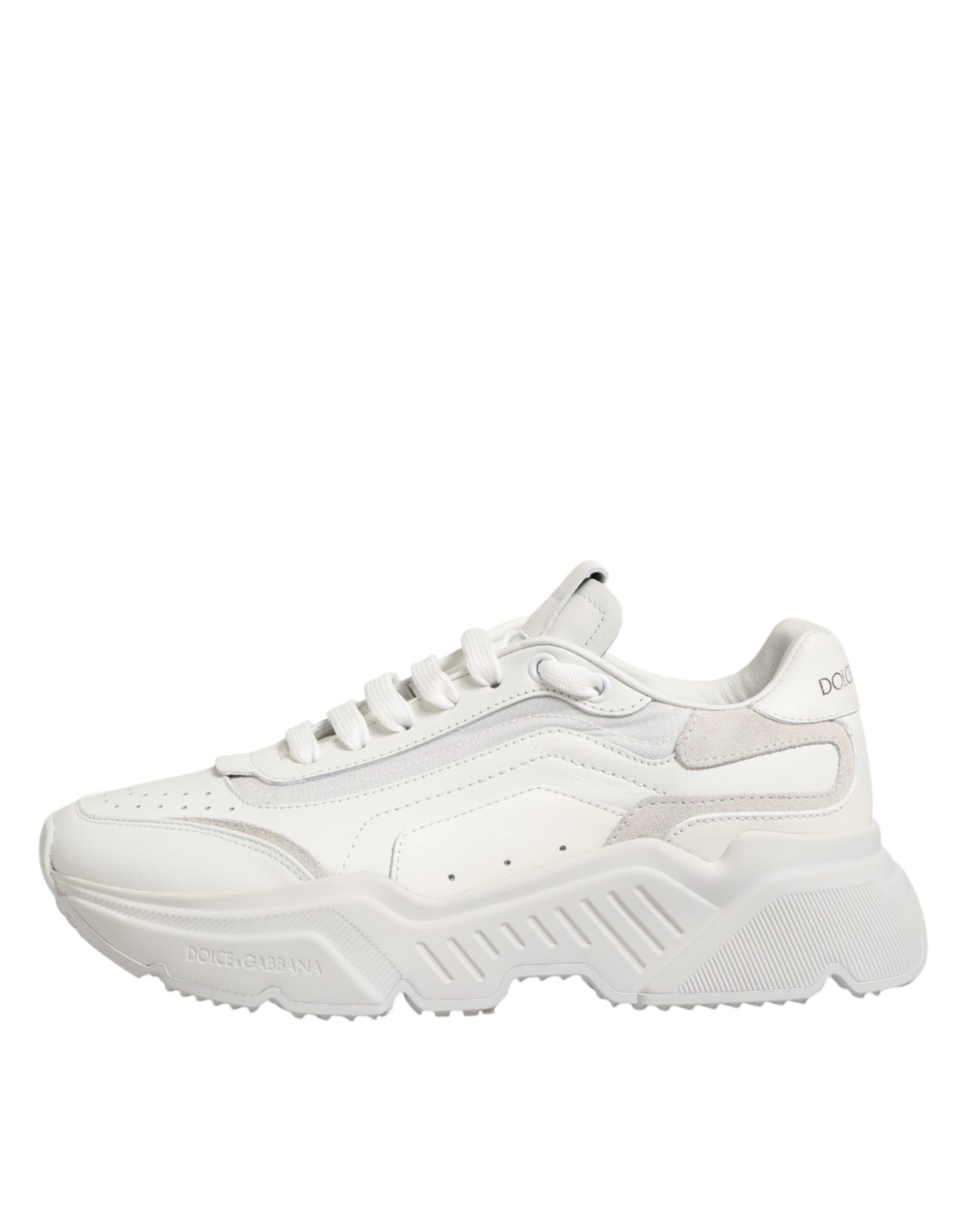 Dolce & Gabbana White Leather Daymaster Low Top Sneakers Shoes | Regal Royce