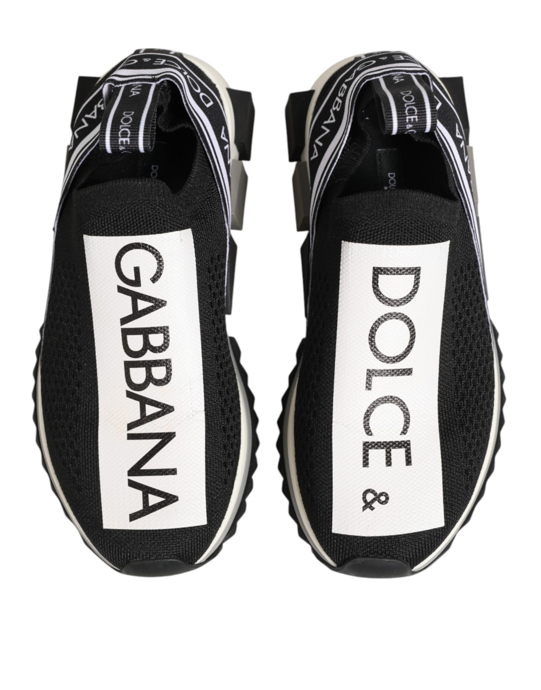 Dolce & Gabbana Black Logo Low Top Sorrento Sneakers Shoes | Regal Royce