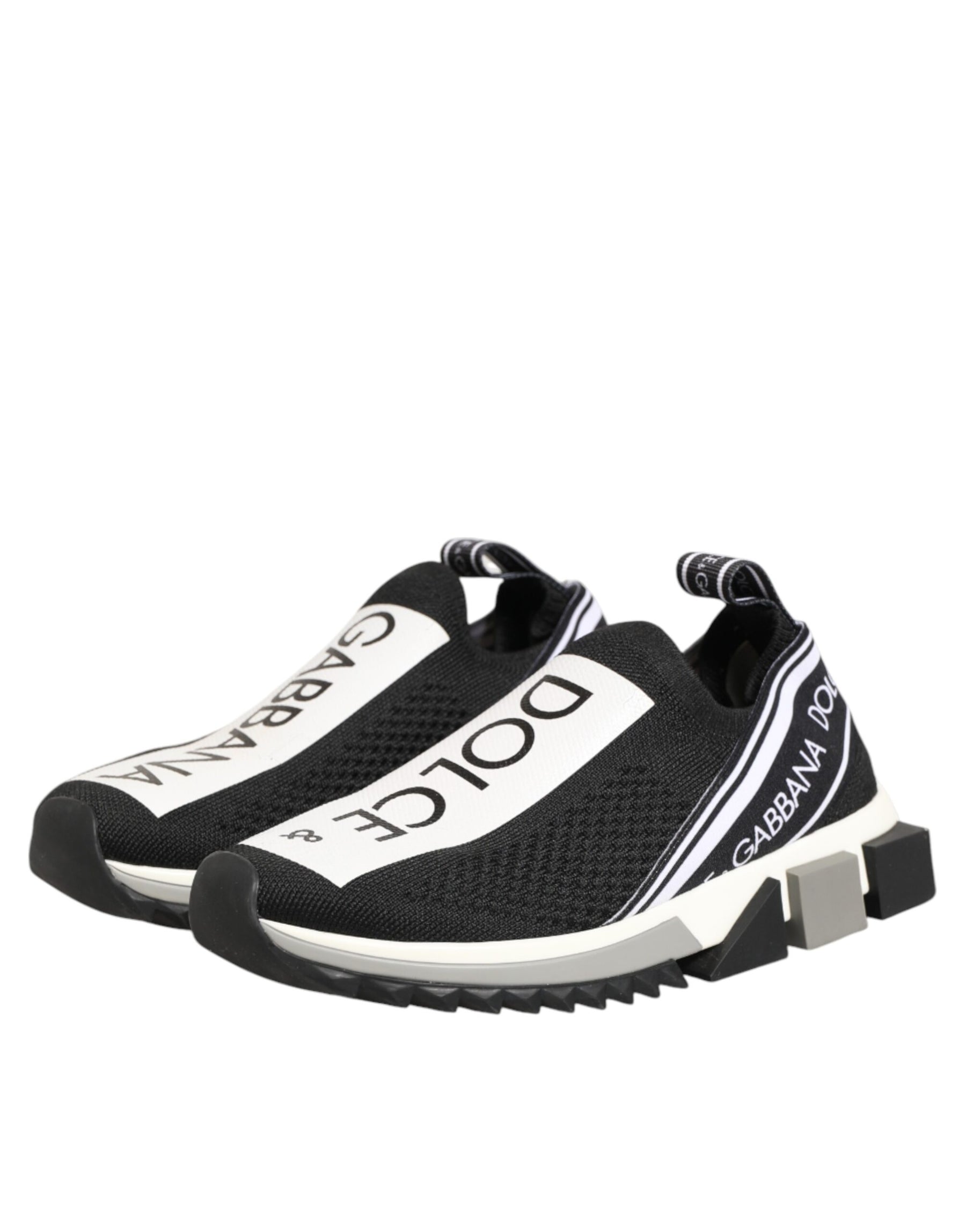 Dolce & Gabbana Black Logo Low Top Sorrento Sneakers Shoes | Regal Royce