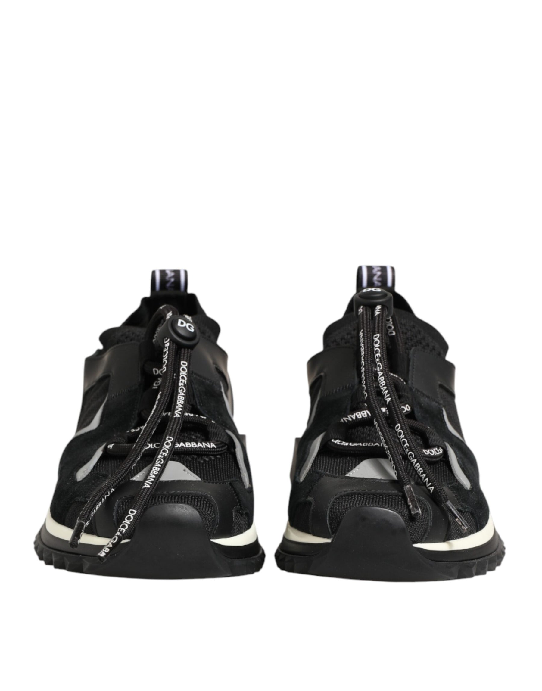 Dolce & Gabbana Black Mesh Sorrento Trekking Sneakers Shoes | Regal Royce