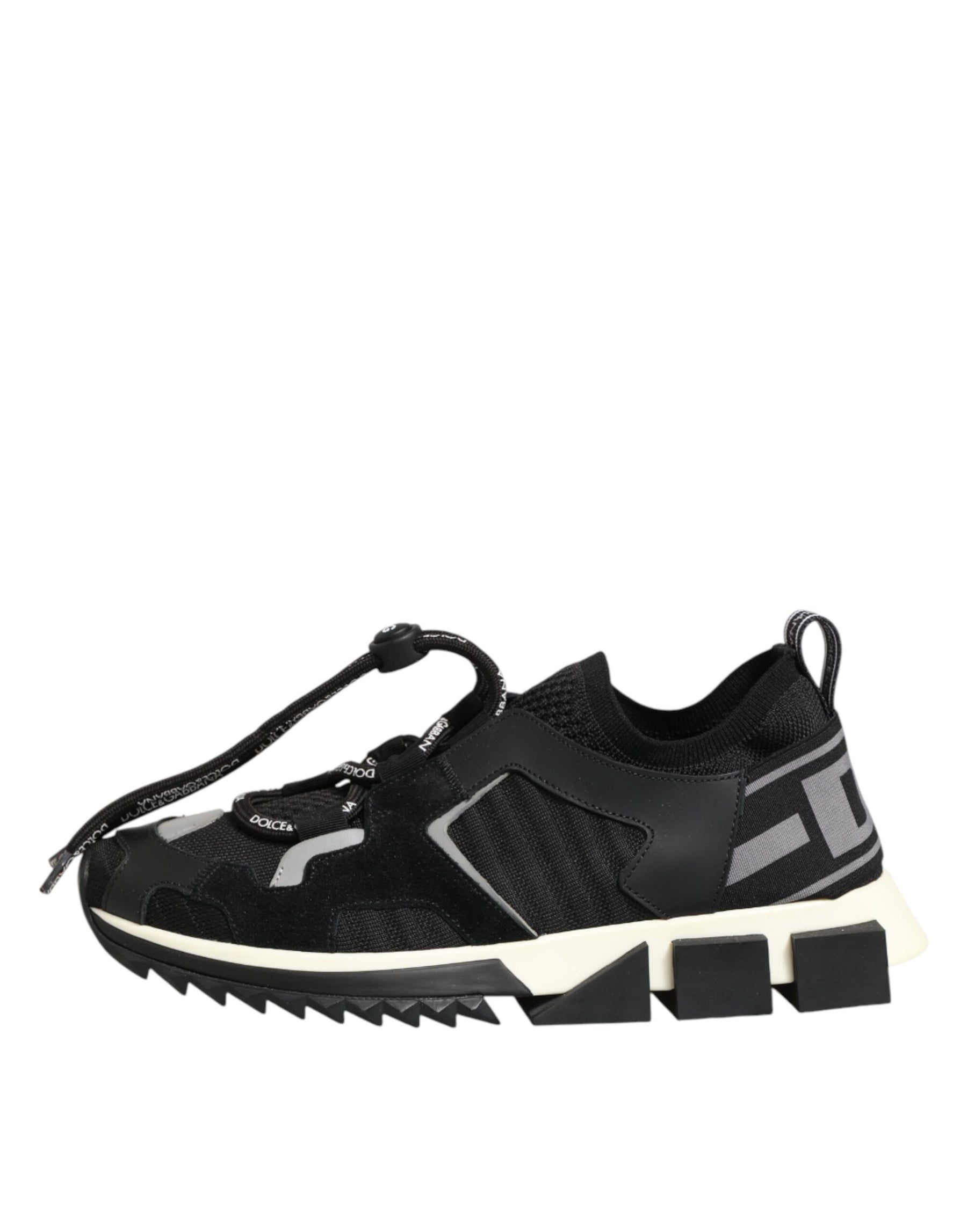 Dolce & Gabbana Black Mesh Sorrento Trekking Sneakers Shoes | Regal Royce