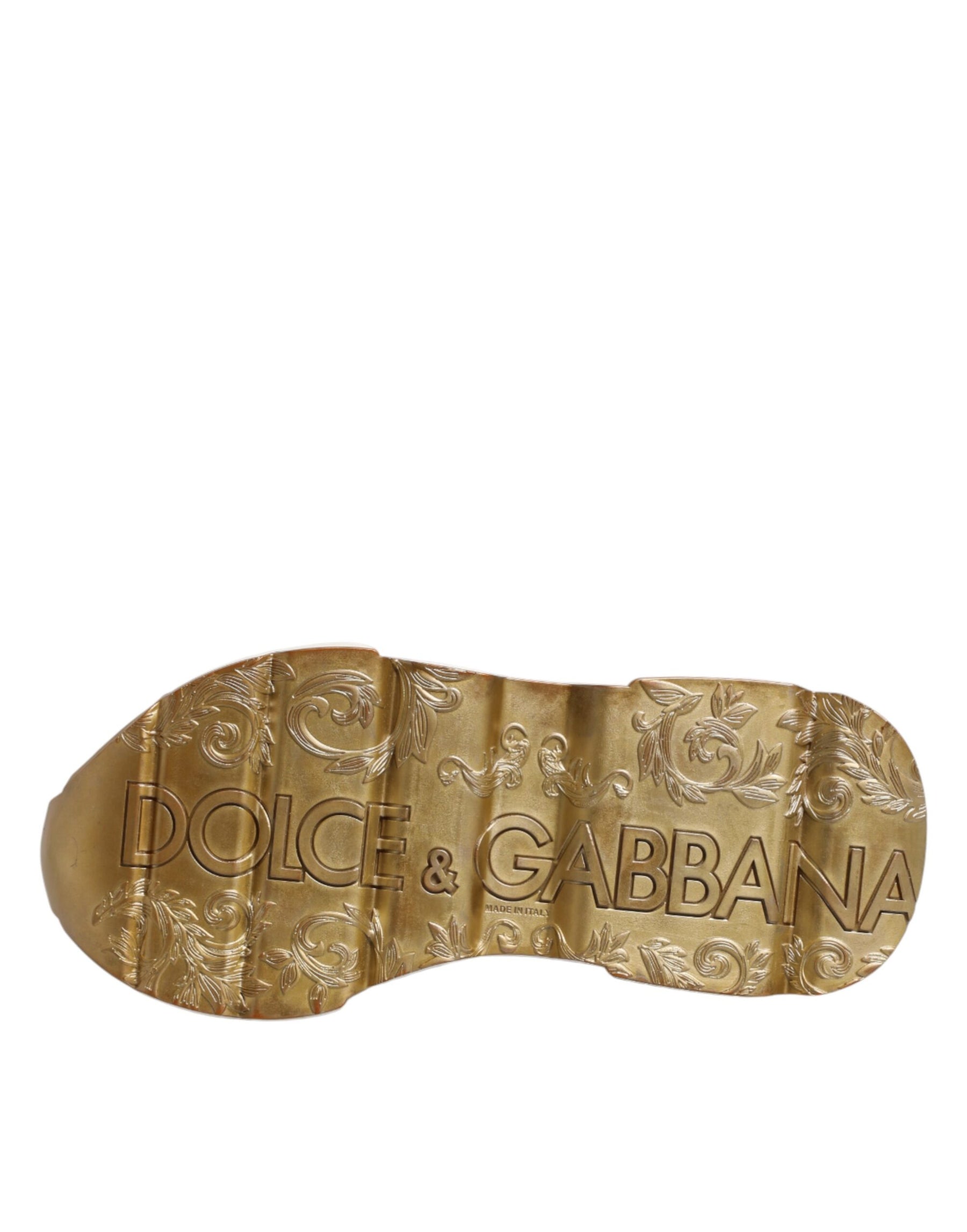 Dolce & Gabbana White Gold Daymaster Low Top Sneakers  Shoes | Regal Royce