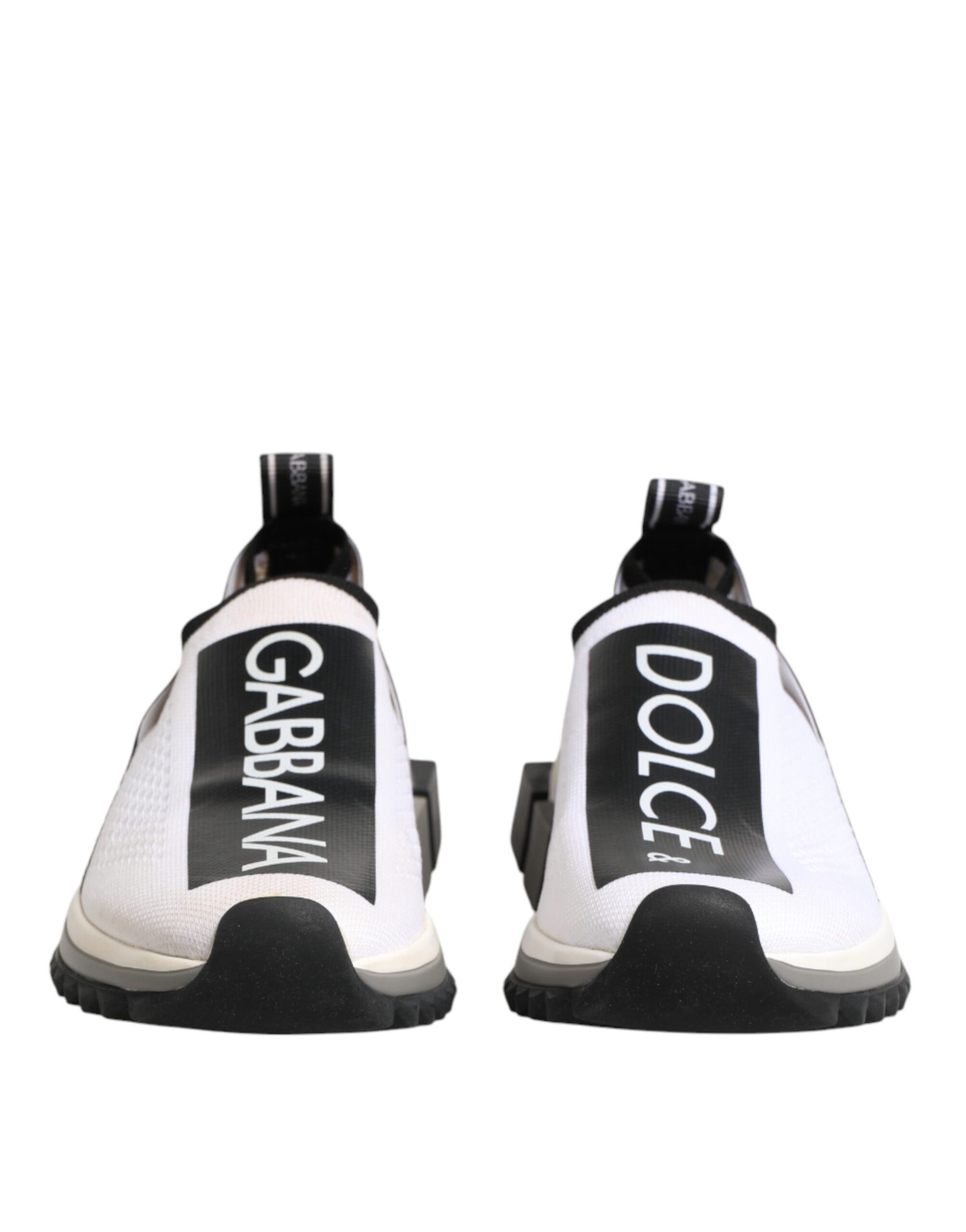 Dolce & Gabbana White Logo Low Top Sorrento Sneakers Shoes | Regal Royce