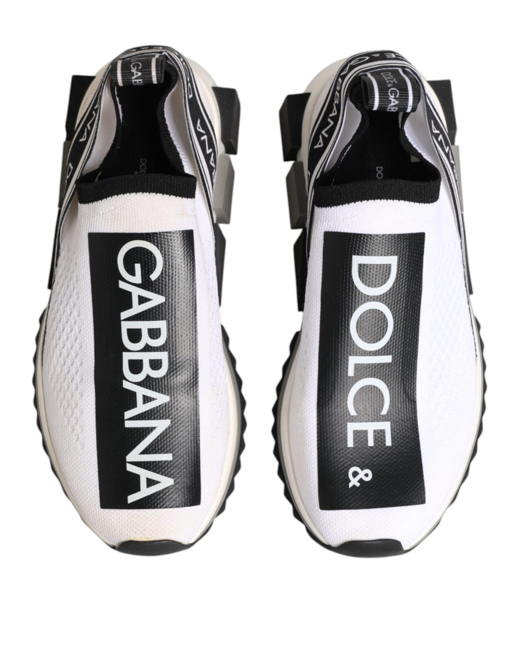 Dolce & Gabbana White Logo Low Top Sorrento Sneakers Shoes | Regal Royce