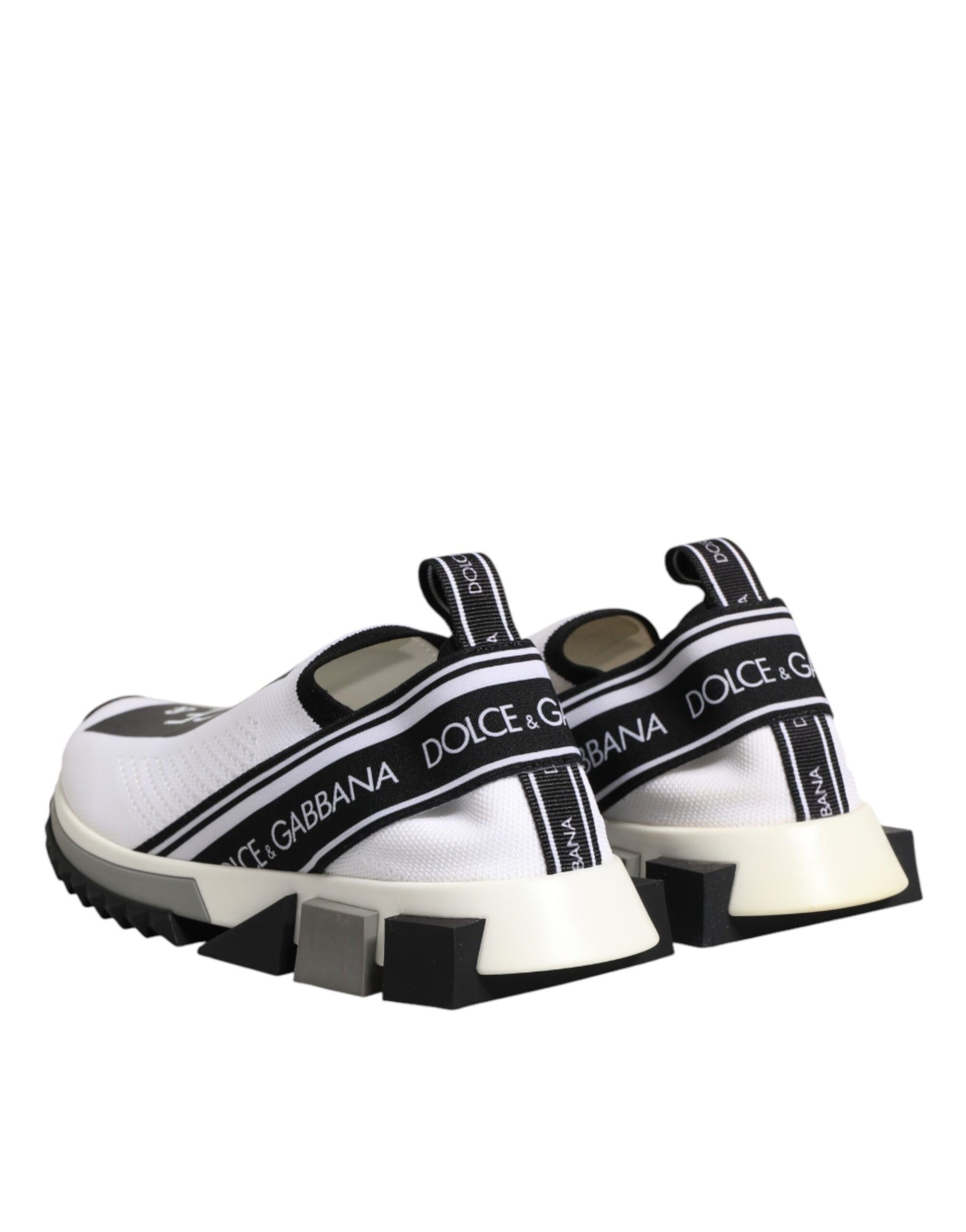 Dolce & Gabbana White Logo Low Top Sorrento Sneakers Shoes | Regal Royce